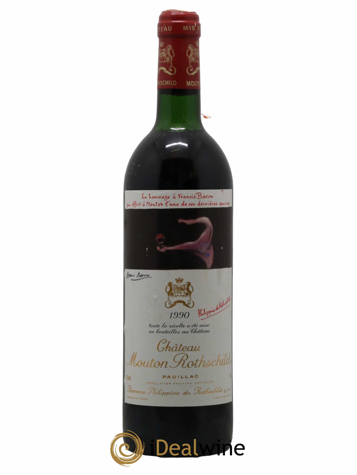 Château Mouton Rothschild 1er Grand Cru Classé 1990 - Lot de 1 bouteille - 0