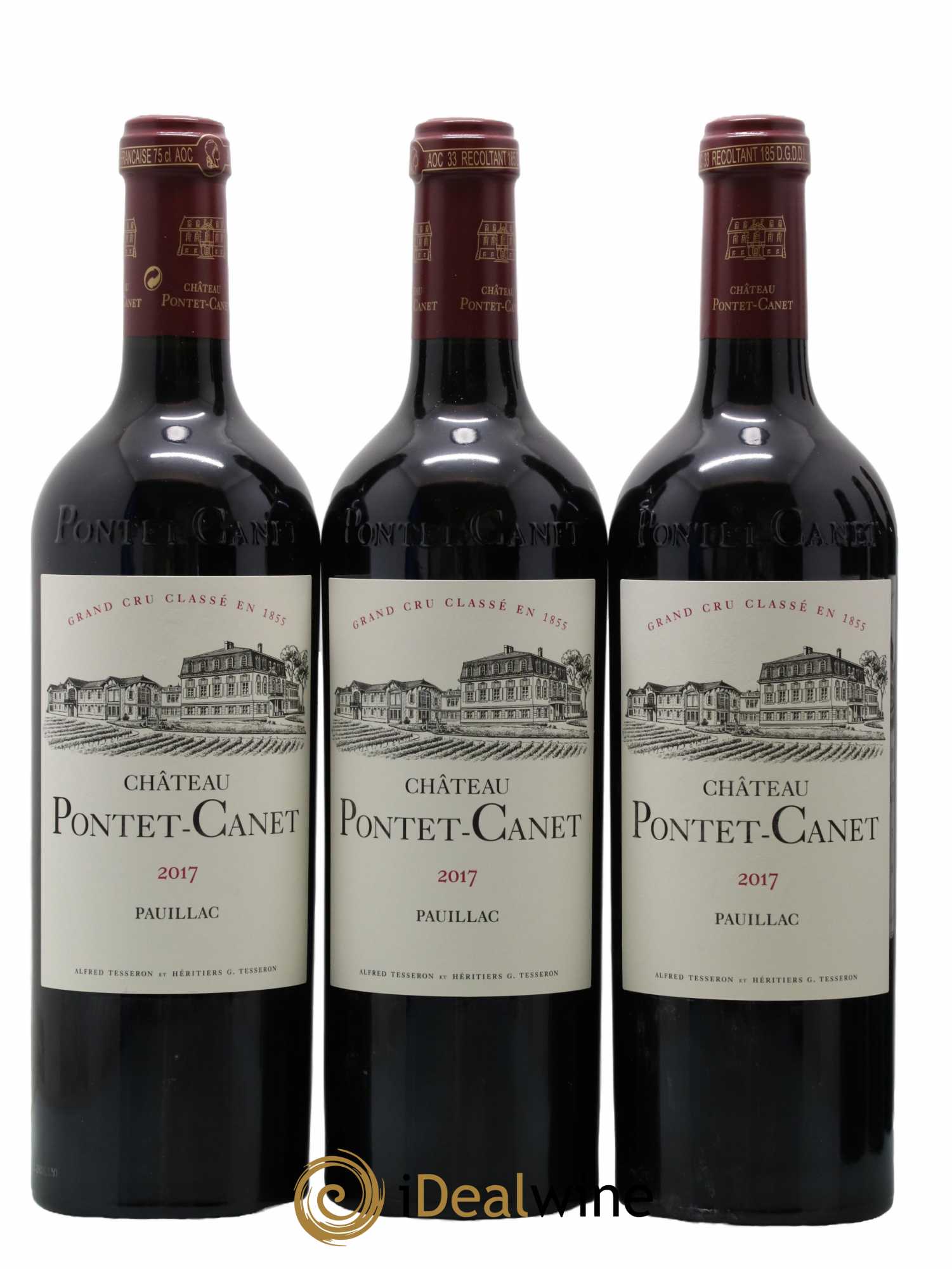 Château Pontet Canet 5ème Grand Cru Classé 2017 - Lot de 6 bouteilles - 1