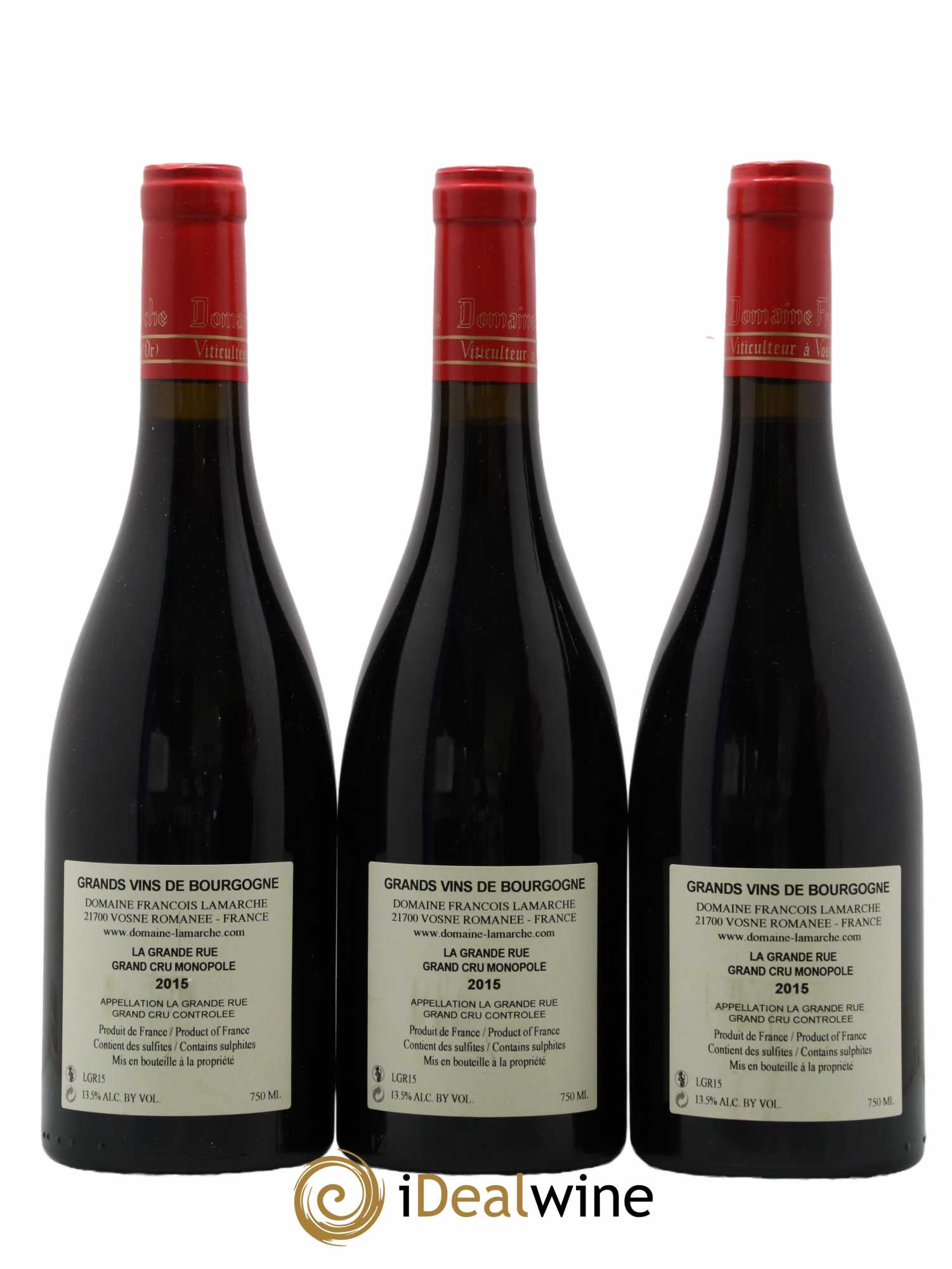 La Grande Rue Grand Cru Lamarche (Domaine) 2015 - Lot de 3 bouteilles - 1