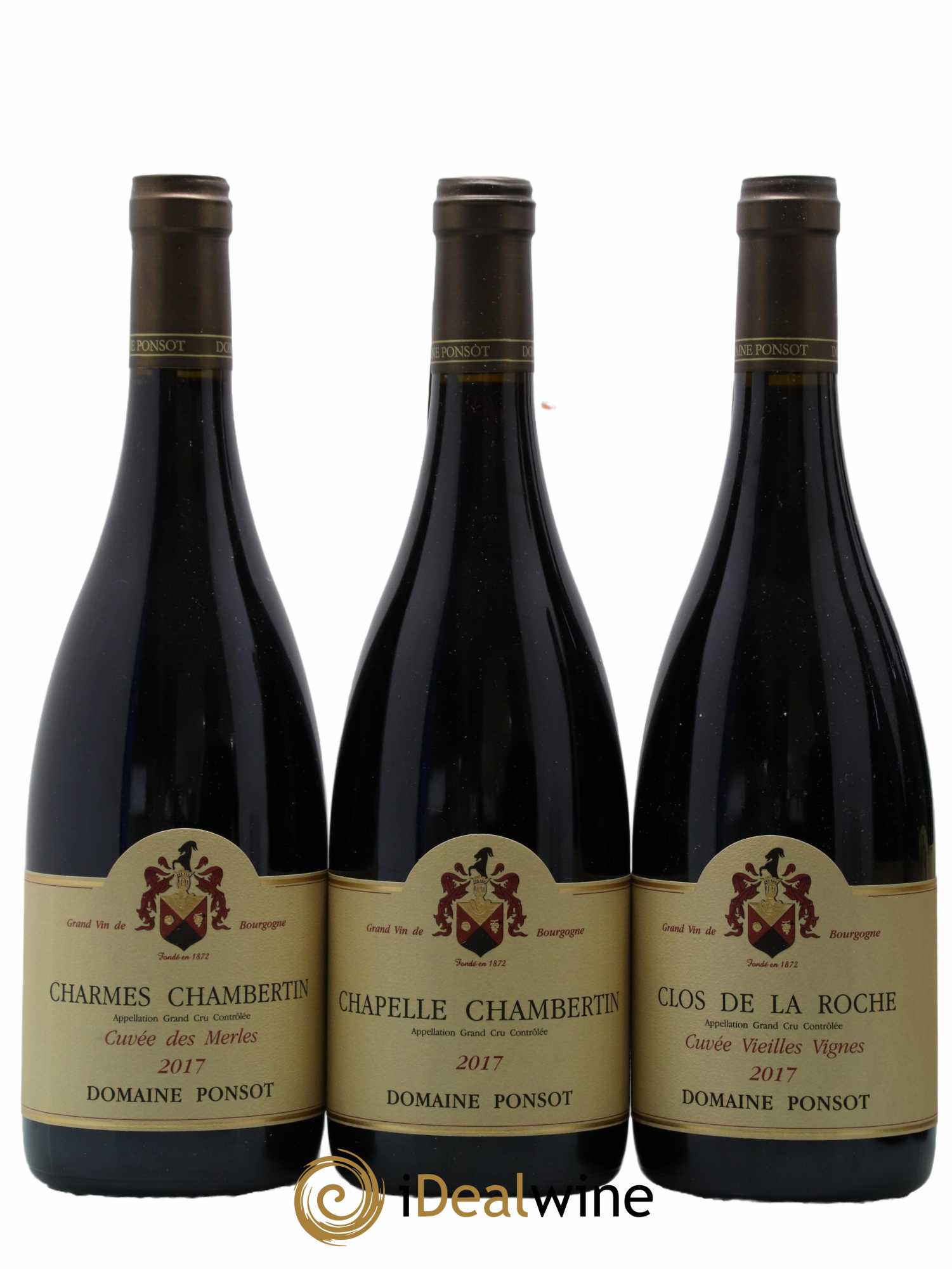 Assortiment Grands Crus Ponsot (Domaine) 2 Clos De La Roche Vieilles Vignes,1 Mazis Chambertin,2 Charmes Chambertin Cuvée Des Merles,1 Chapelle Chambertin,1 Echezeaux,1 Corton Bressandes,1 Chambertin,1 Clos Vougeot Cuvée Vieilles Vignes,1 Corton Cuvée Du Bourdon,1 Corton Charlemagne 2017 - Lot de 12 bouteilles - 2