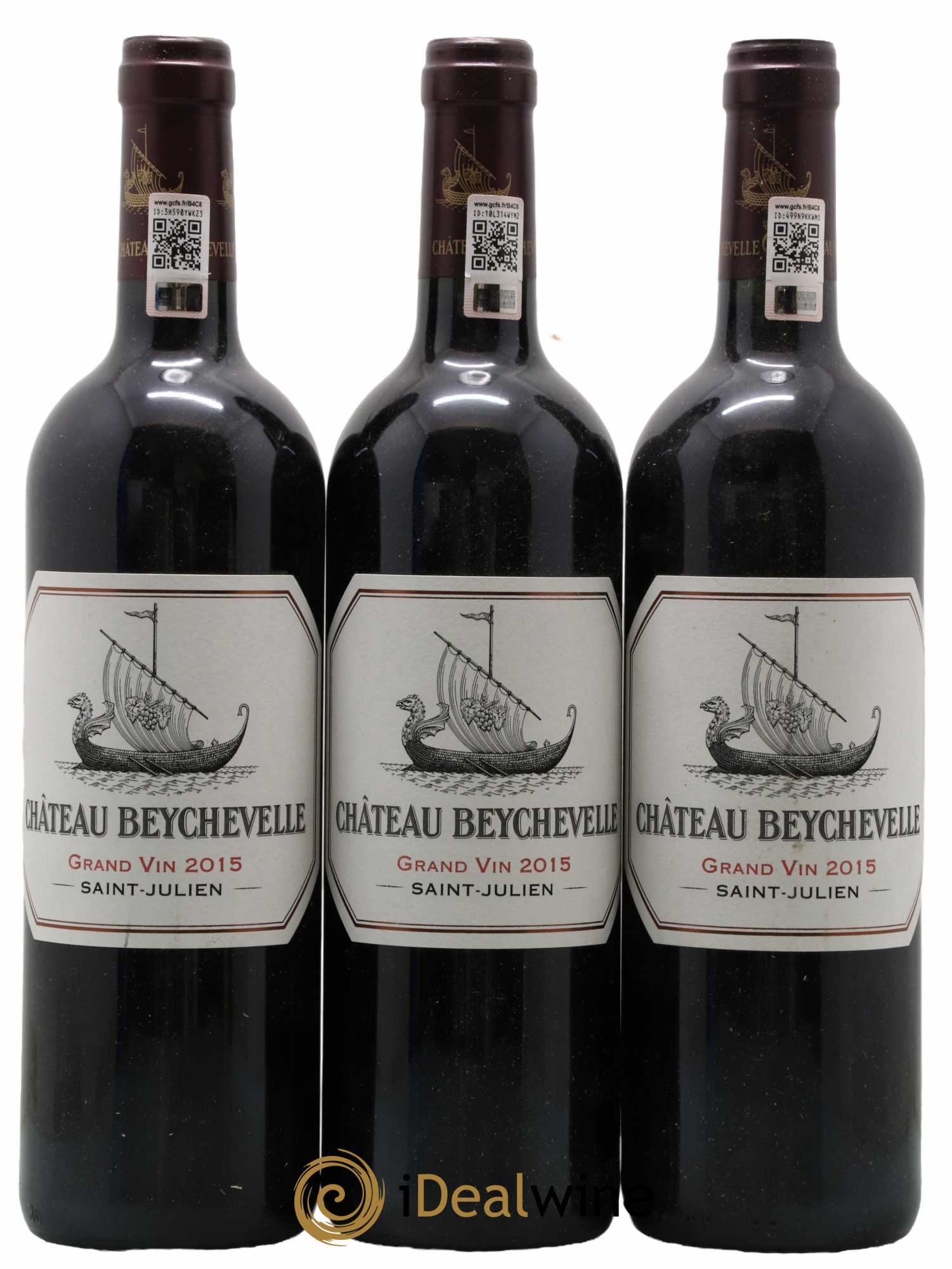 Château Beychevelle 4ème Grand Cru Classé 2015 - Lot de 3 bouteilles - 0