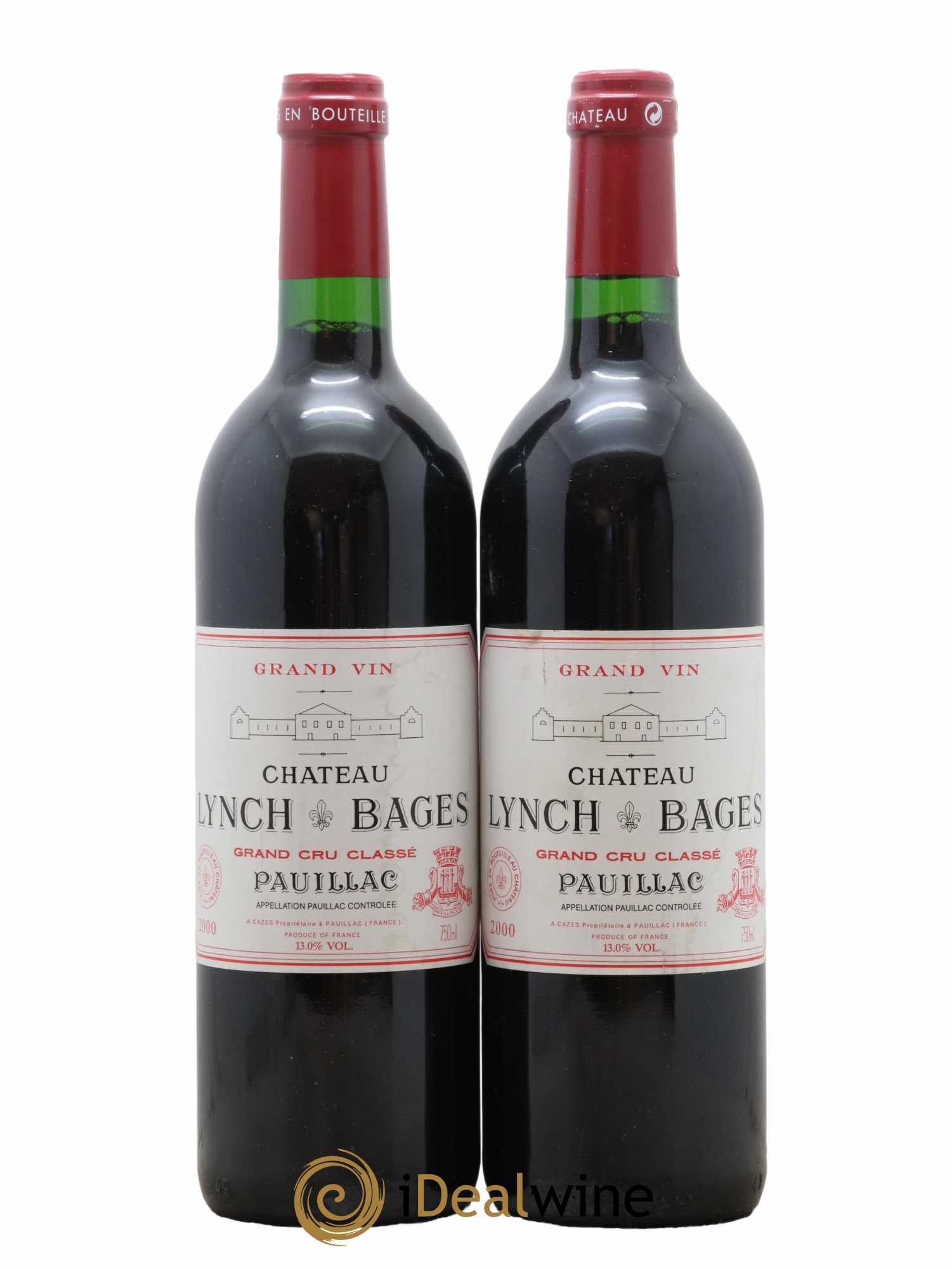 Château Lynch Bages 5ème Grand Cru Classé 2000 - Lot de 2 bouteilles - 0