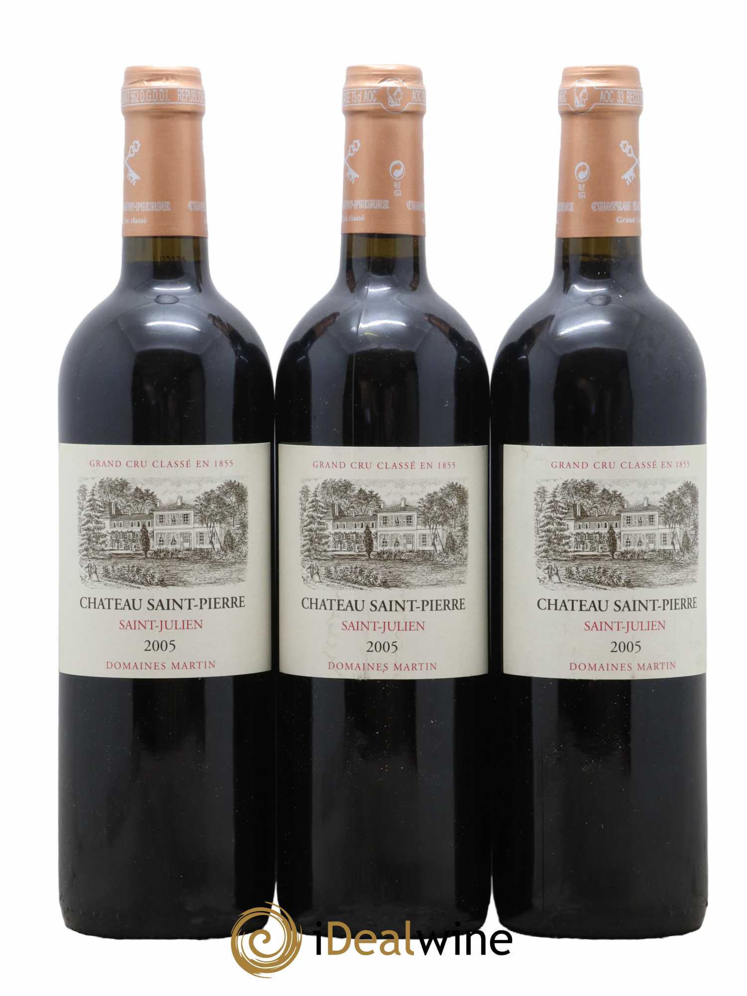 Château Saint-Pierre 4ème Grand Cru Classé 2005 - Lot de 3 bouteilles - 0