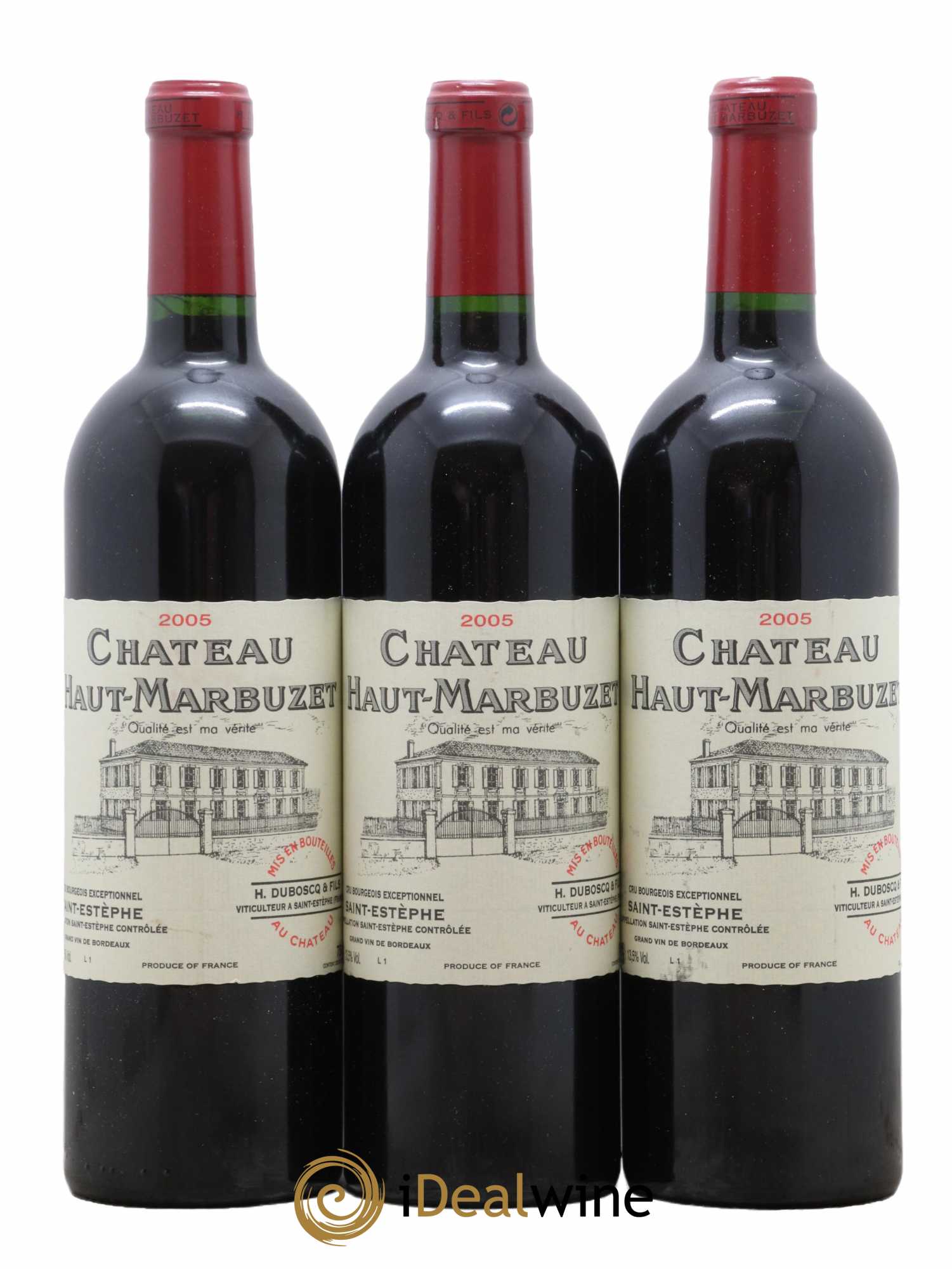 Château Haut Marbuzet 2005 - Lot de 3 bouteilles - 0