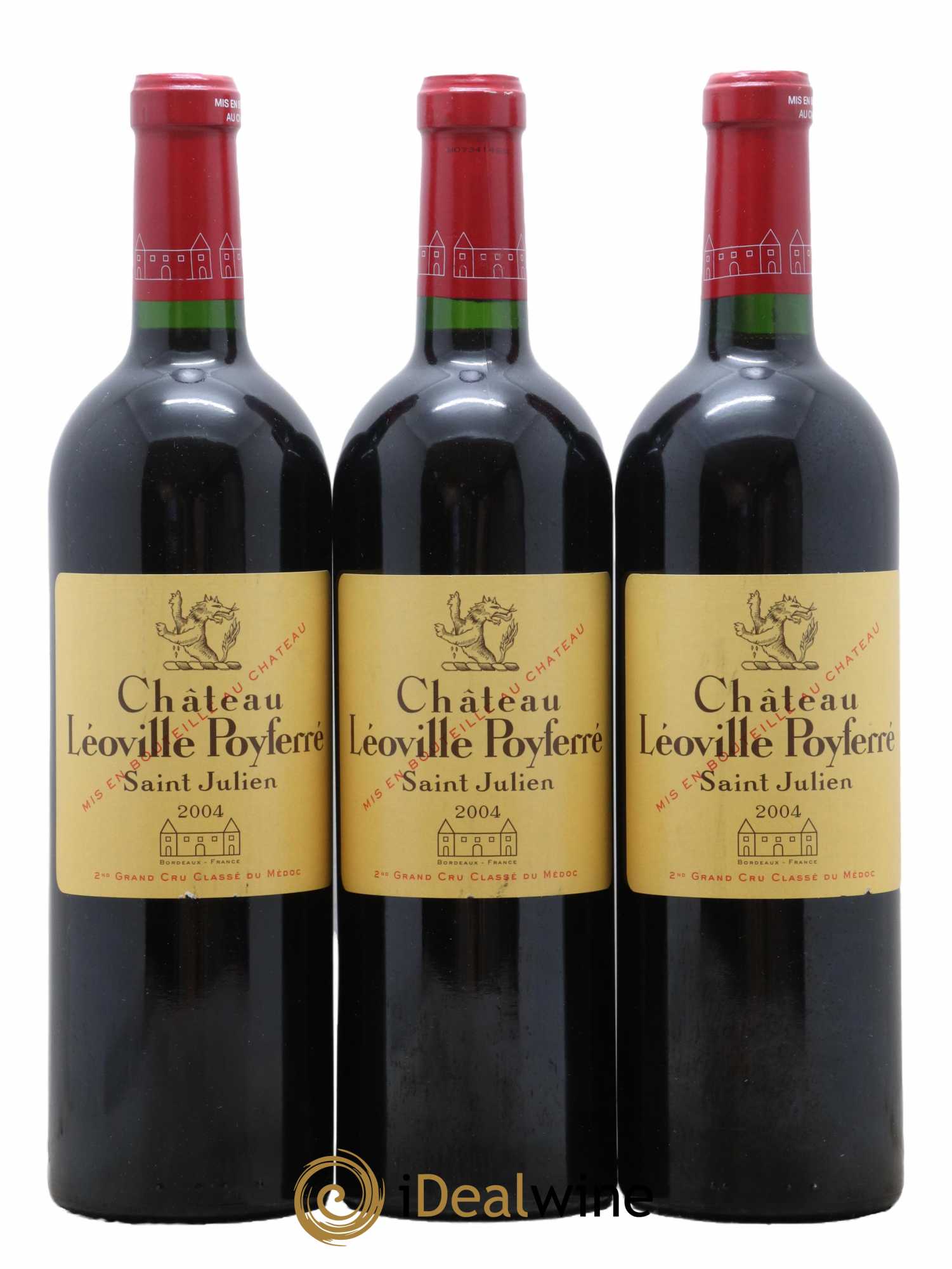 Château Léoville Poyferré 2ème Grand Cru Classé 2004 - Lot de 3 bouteilles - 0