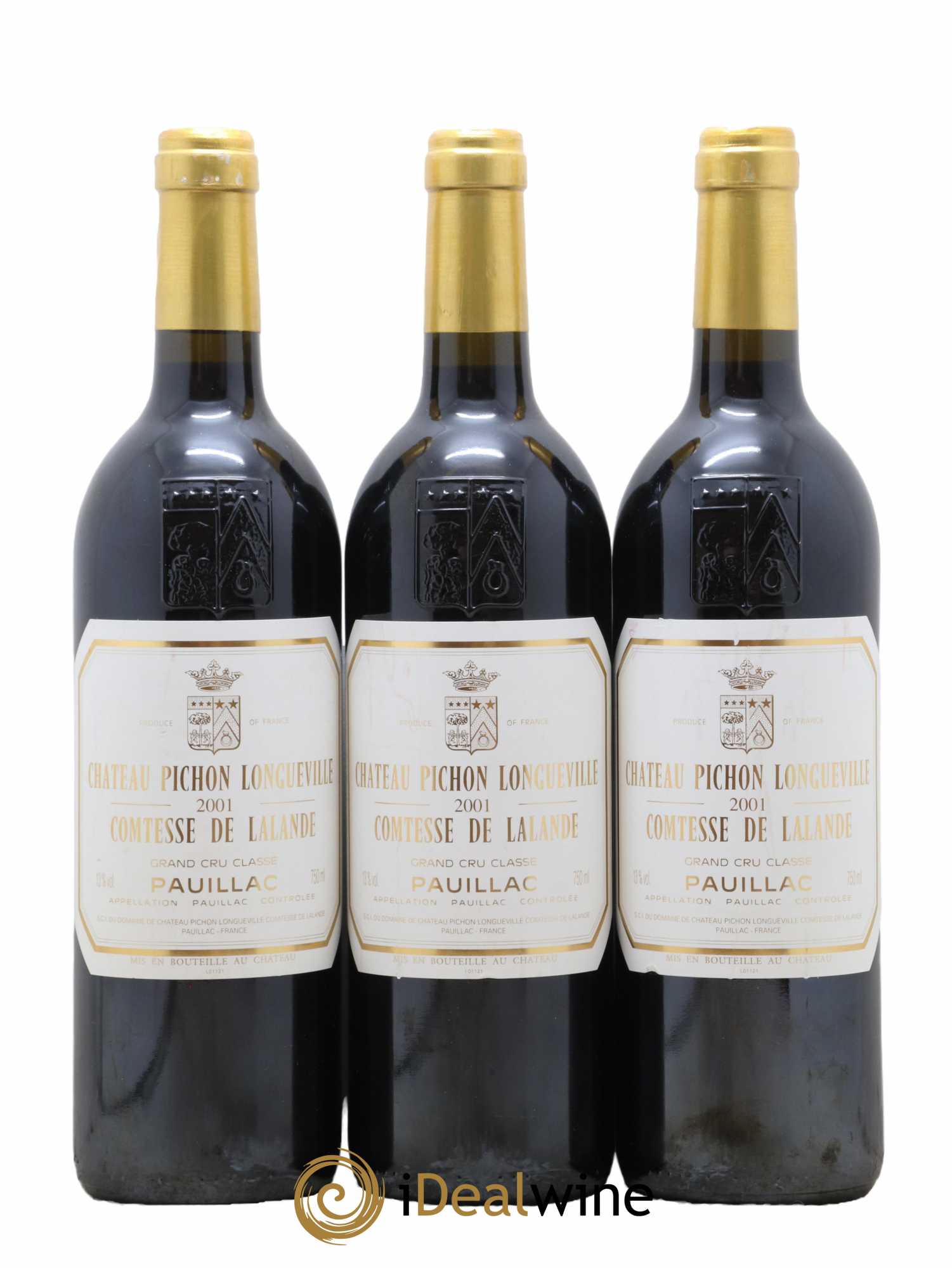 Château Pichon Longueville Comtesse de Lalande 2ème Grand Cru Classé 2001 - Lot de 3 bouteilles - 0