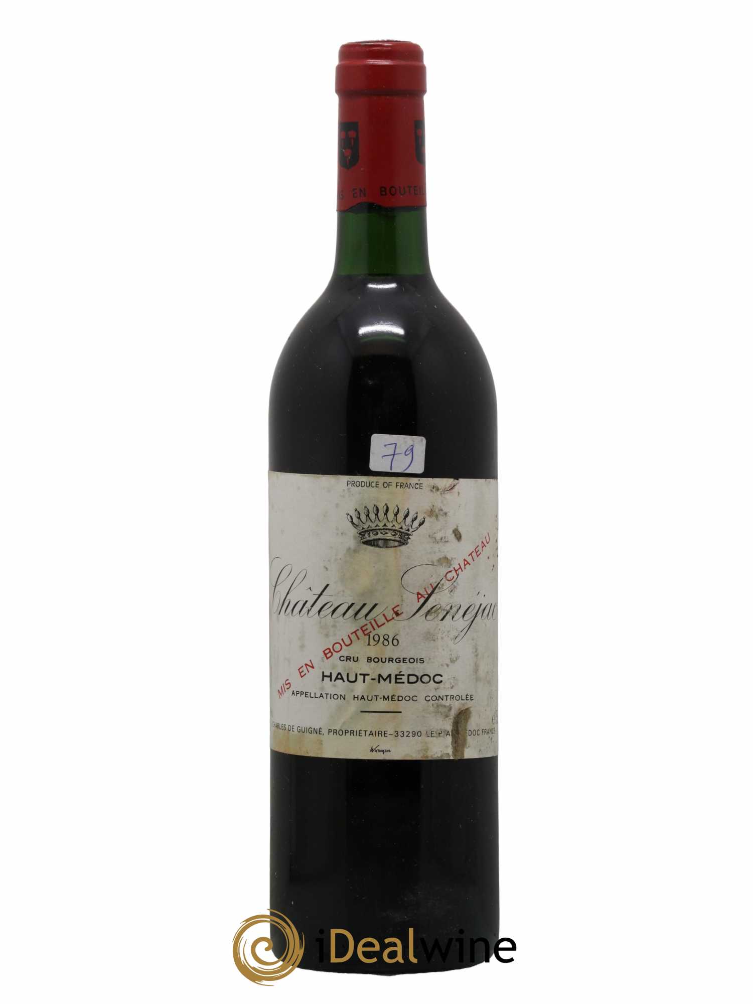 Château Sénejac Cru Bourgeois 1986 - Lot de 1 bouteille - 0