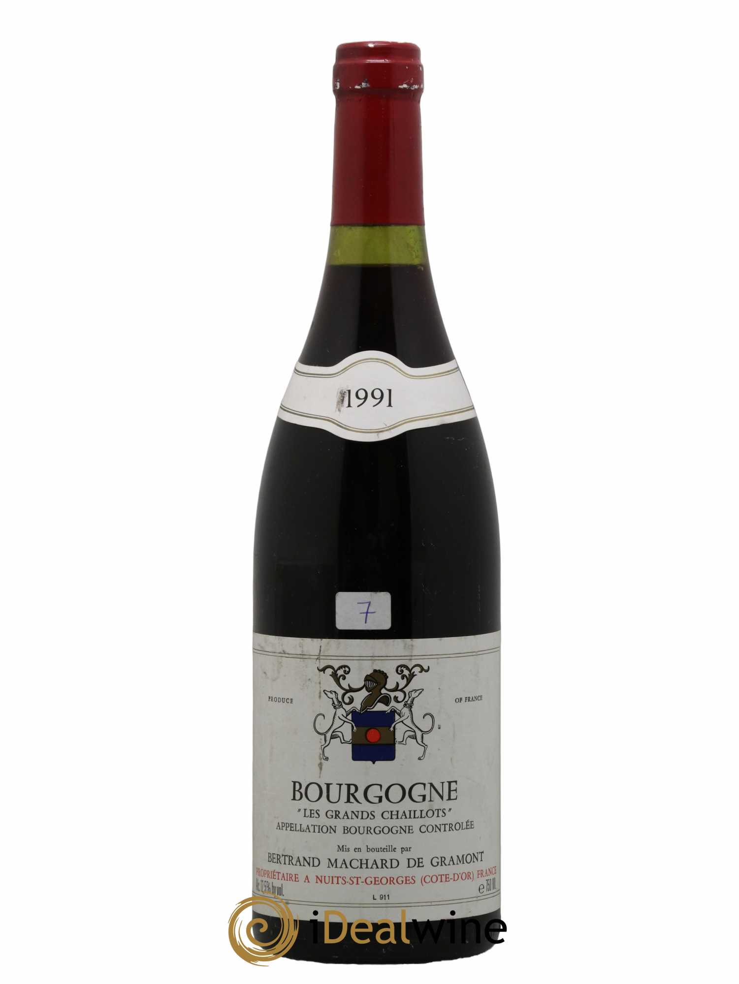 Bourgogne Les Grands Chaillots Bertrand Machard De Gramont 1991 - Lot de 1 bouteille - 0