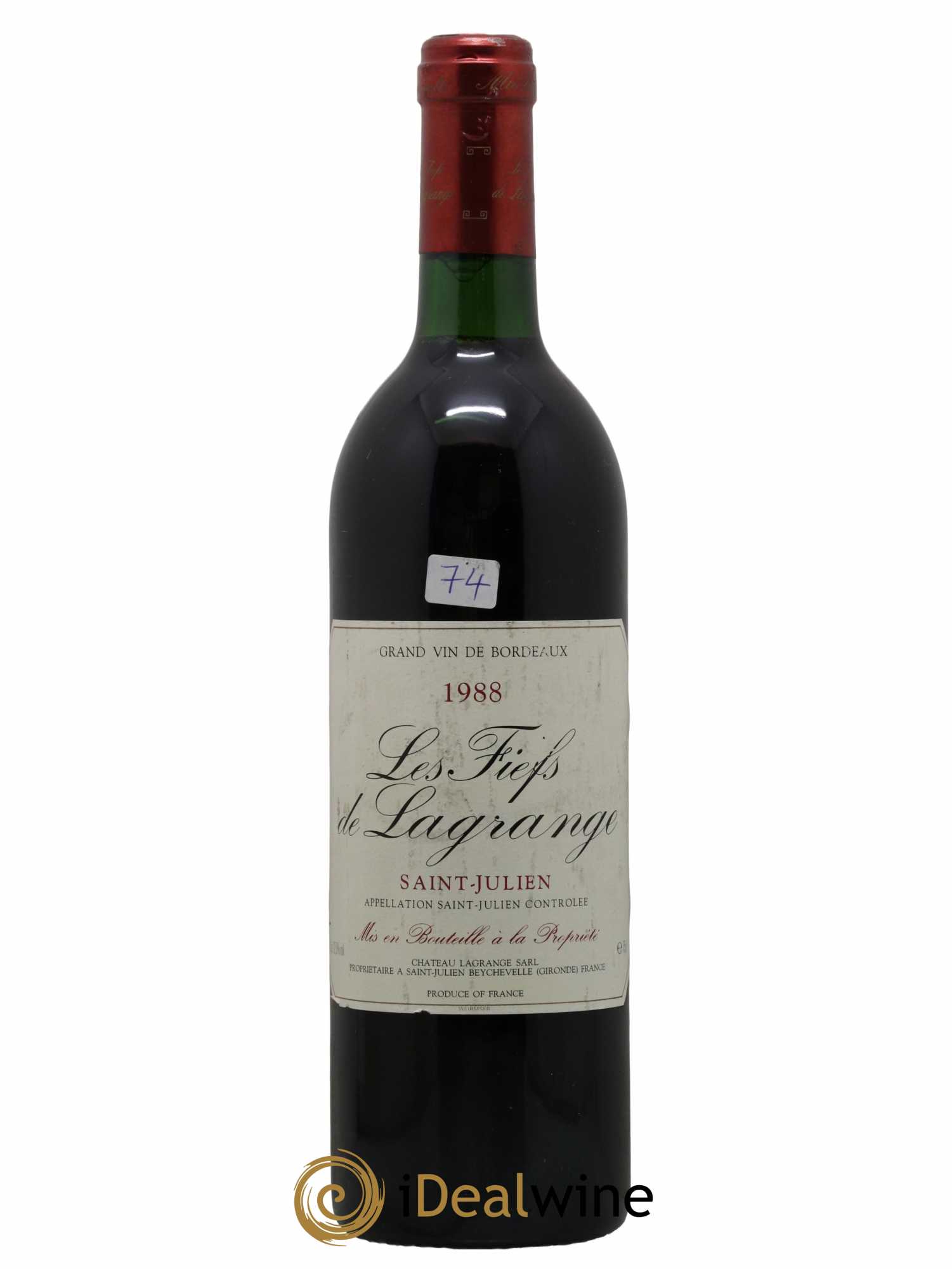 Les Fiefs de Lagrange Second Vin 1988 - Lot de 1 bouteille - 0