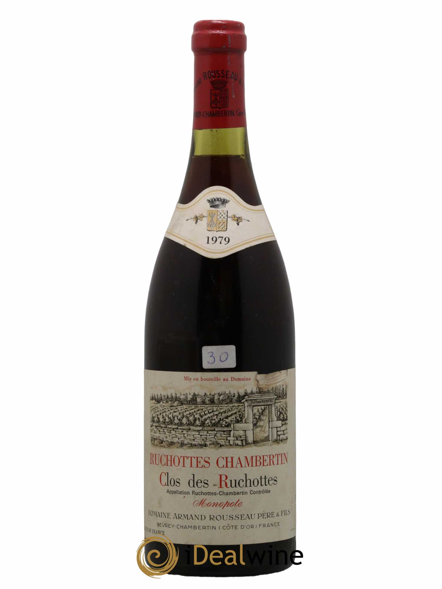 Ruchottes-Chambertin Grand Cru Clos des Ruchottes Armand Rousseau (Domaine) 1979 - Lot de 1 bouteille - 0