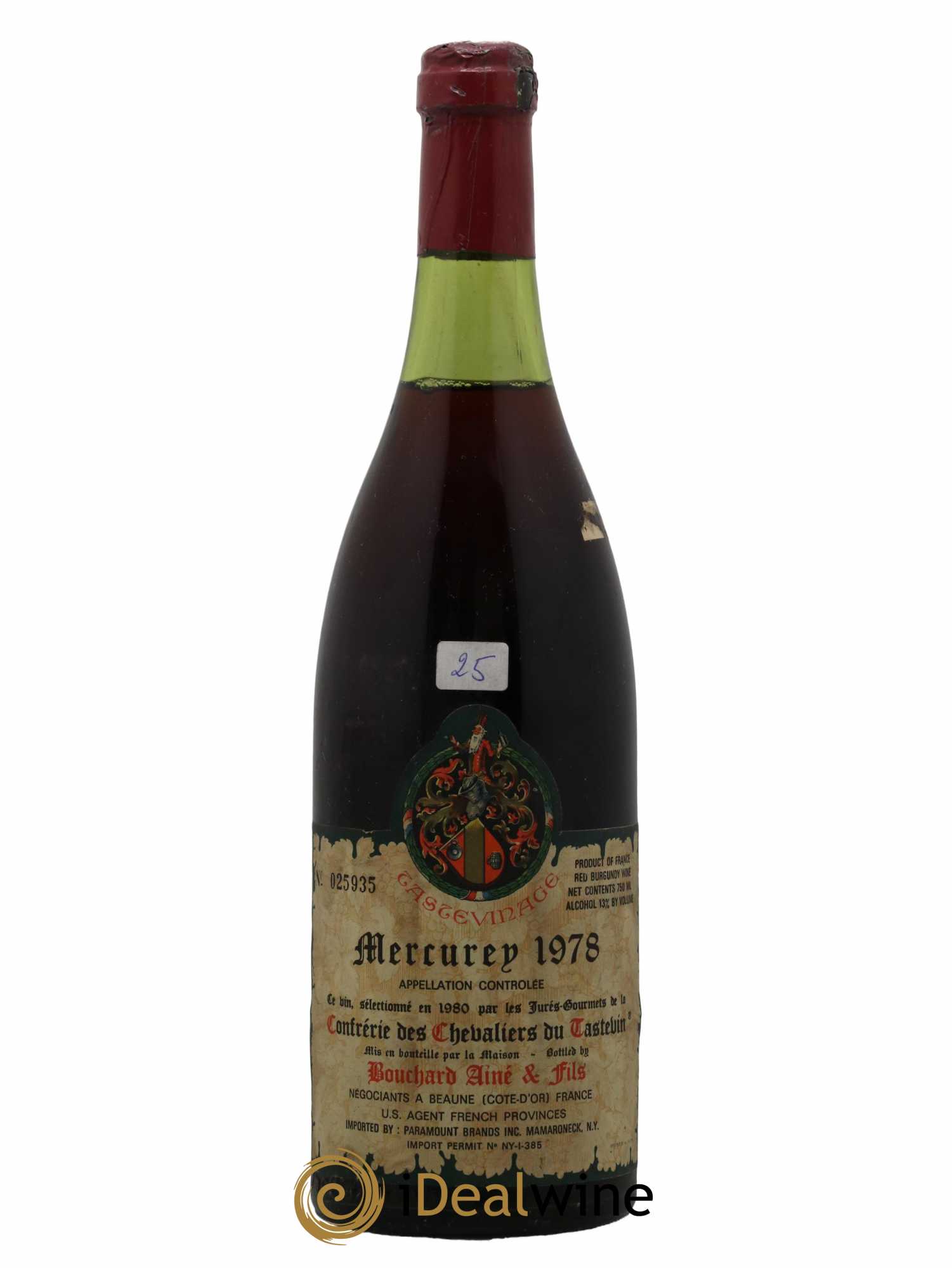 Mercurey Bouchard Tastevin 1978 - Lotto di 1 bottiglia - 0