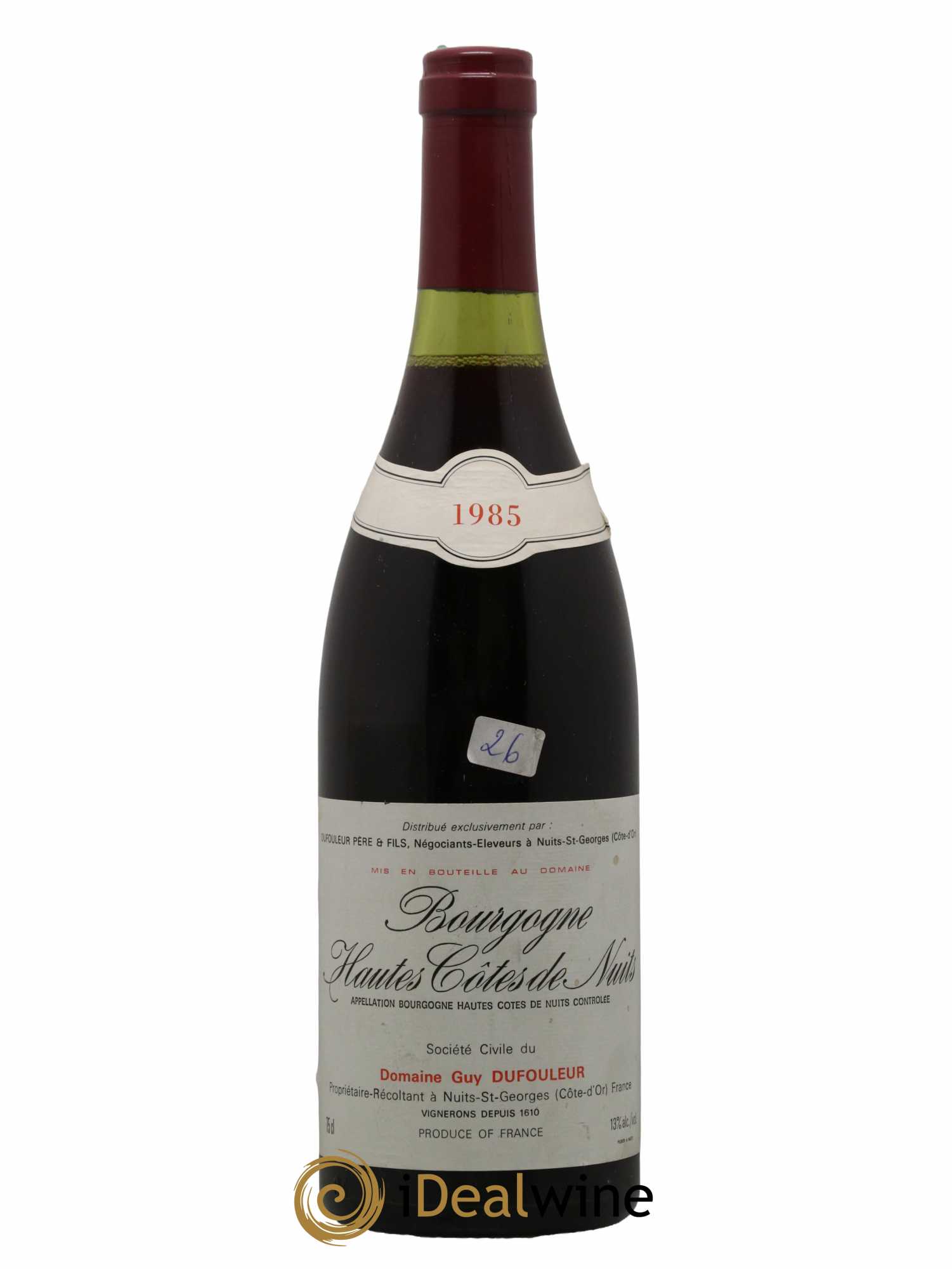 Hautes-Côtes de Nuits Guy Dufouleur 1985 - Lot of 1 bottle - 0