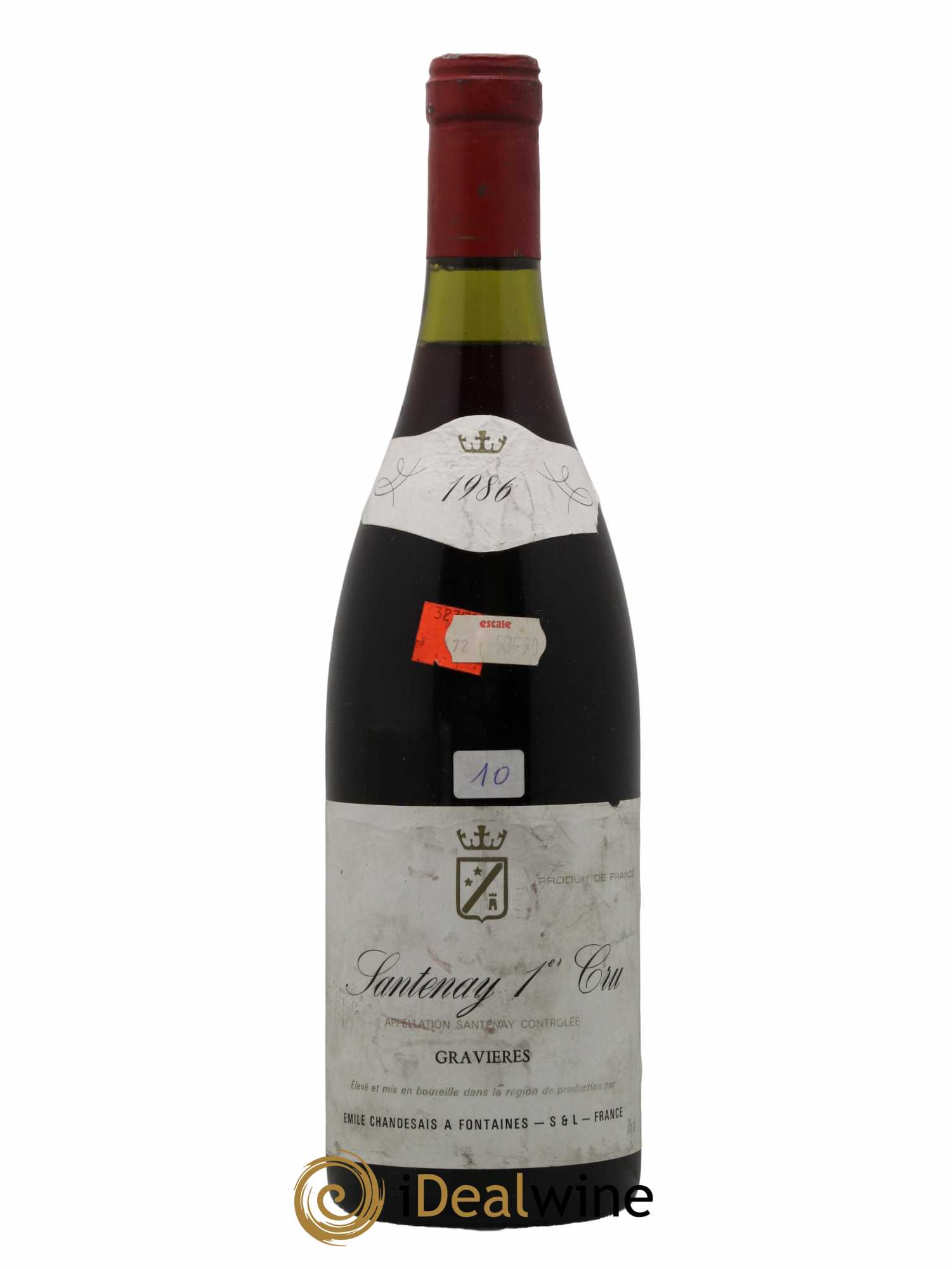 Santenay 1er Cru Gravieres Emile Chandesais 1986 - Lot of 1 bottle - 0