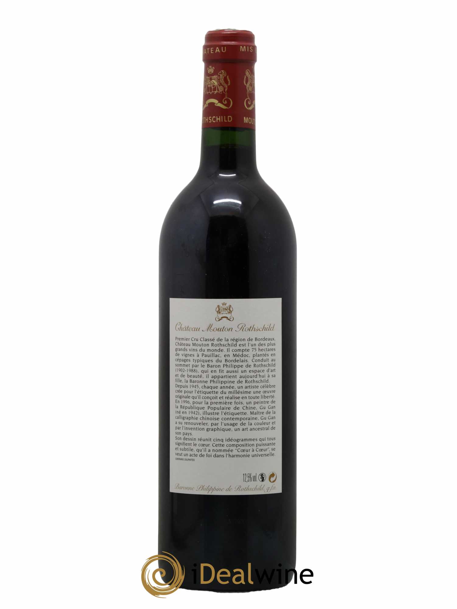 Château Mouton Rothschild 1er Grand Cru Classé 1996 - Lot de 1 bouteille - 1