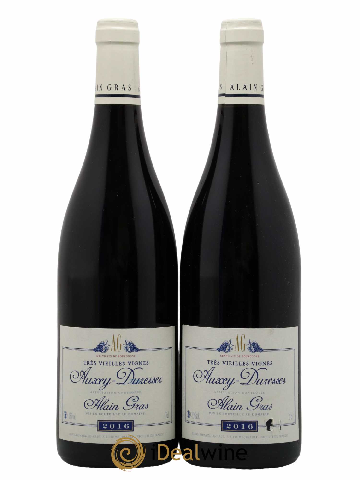Auxey-Duresses Très Vieilles Vignes Alain Gras 2016 - Lotto di 2 bottiglie - 0