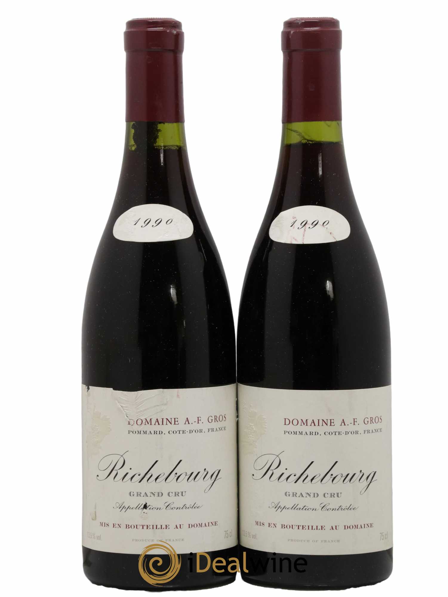 Richebourg Grand Cru A.-F. Gros 1990 - Lot de 2 bouteilles - 0