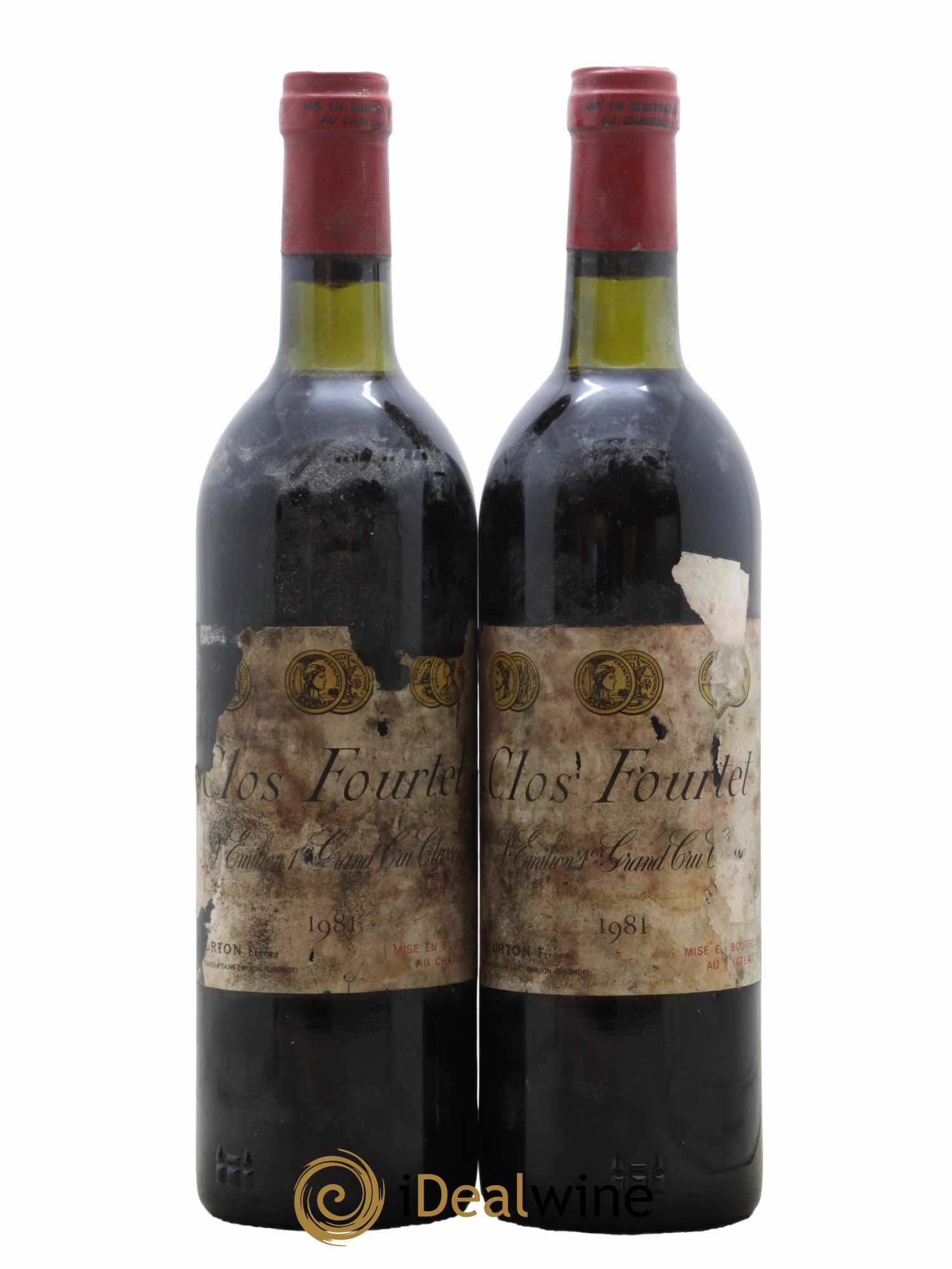 Clos Fourtet 1er Grand Cru Classé B 1981 - Lot de 2 bouteilles - 0