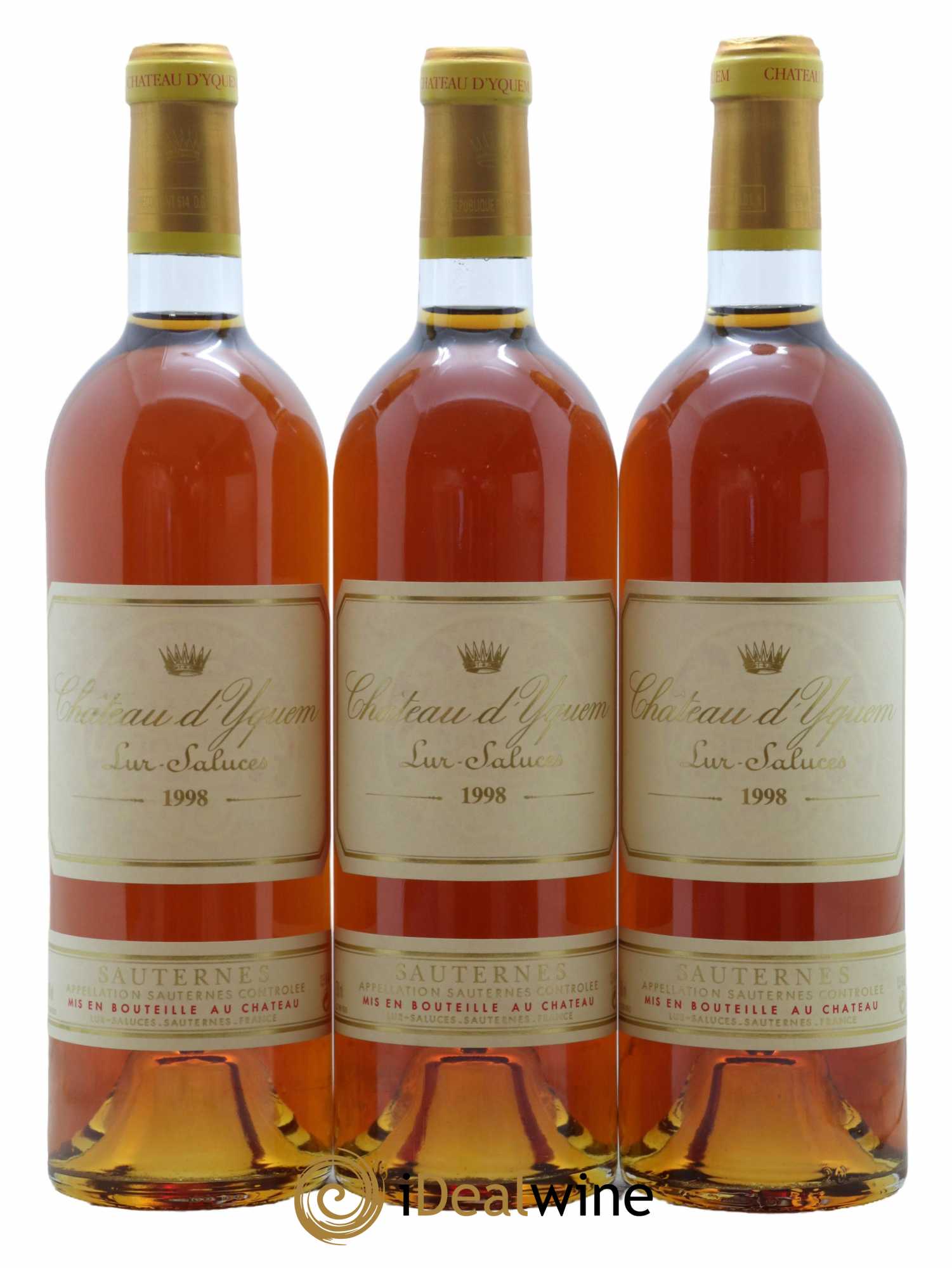 Château d' Yquem 1er Cru Classé Supérieur 1998 - Lotto di 3 bottiglie - 0