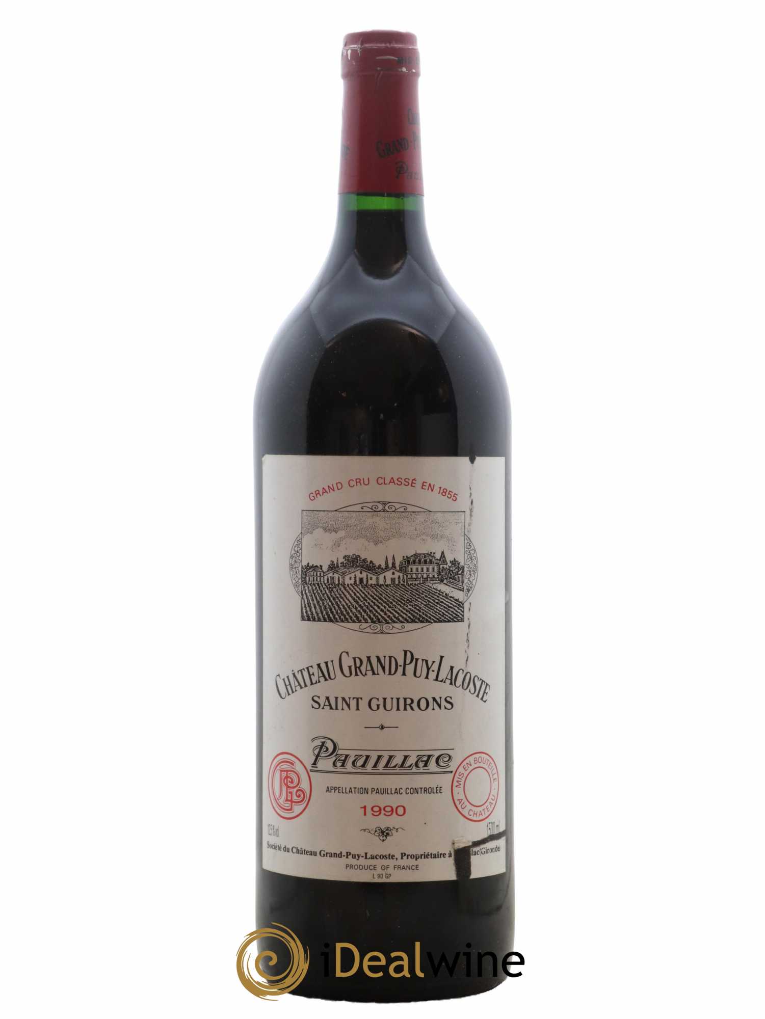 Château Grand Puy Lacoste 5ème Grand Cru Classé 1990 - Lot de 1 magnum - 0