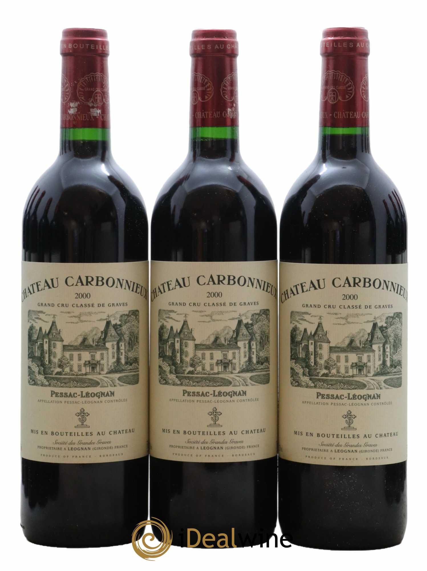 Château Carbonnieux Cru Classé de Graves 2000 - Lot de 12 bouteilles - 1