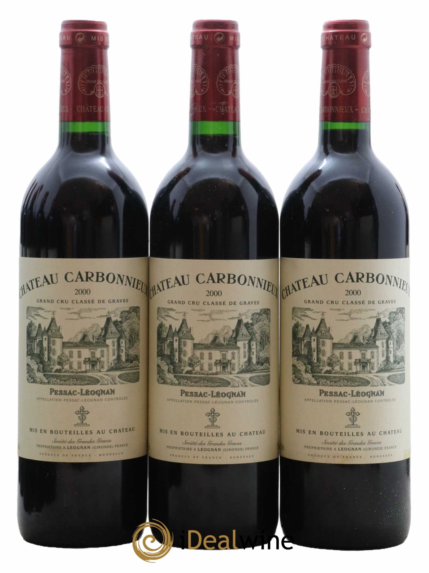 Château Carbonnieux Cru Classé de Graves 2000 - Lot de 12 bouteilles - 2