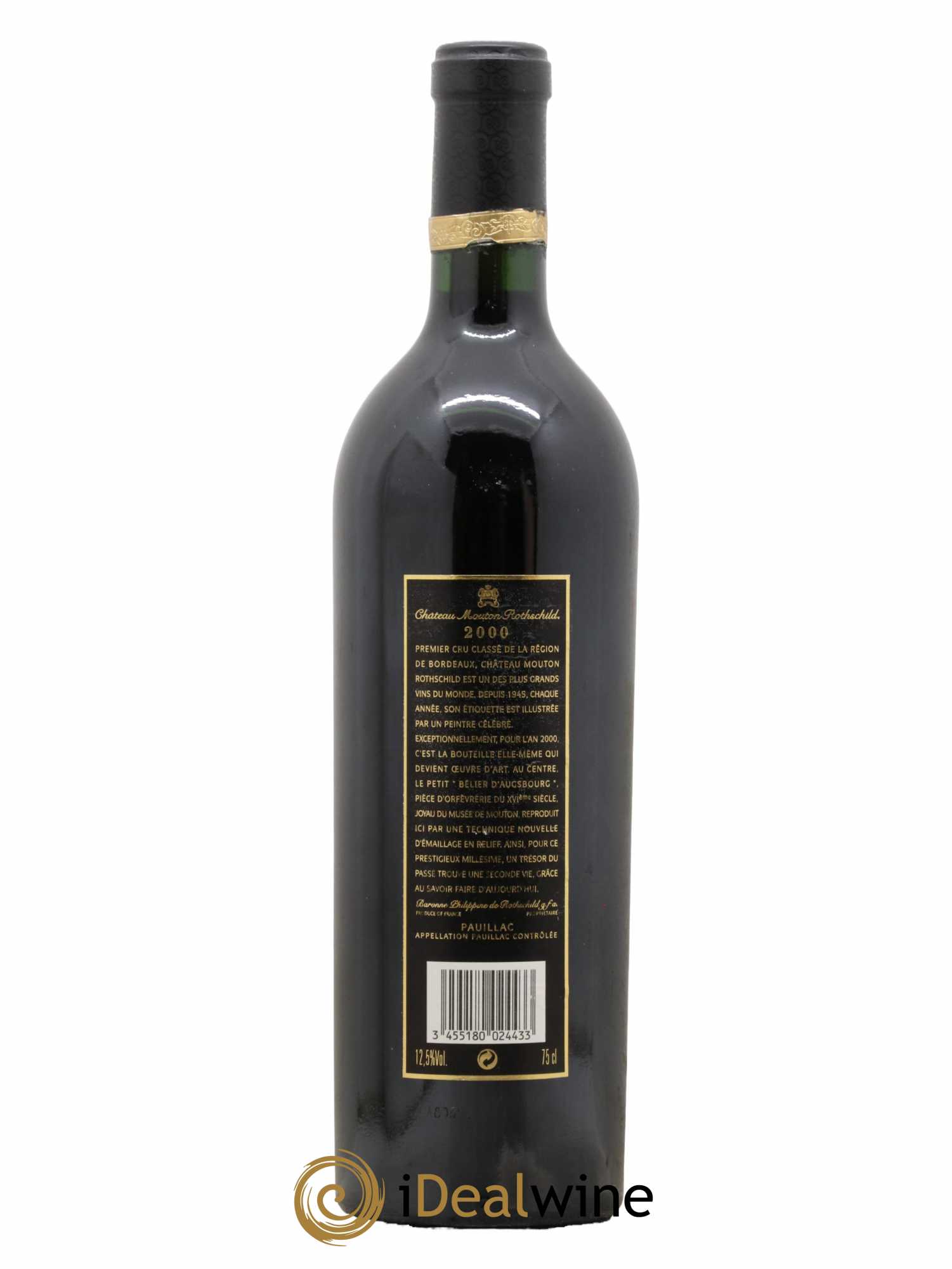 Château Mouton Rothschild 1er Grand Cru Classé 2000 - Lot de 1 bouteille - 1