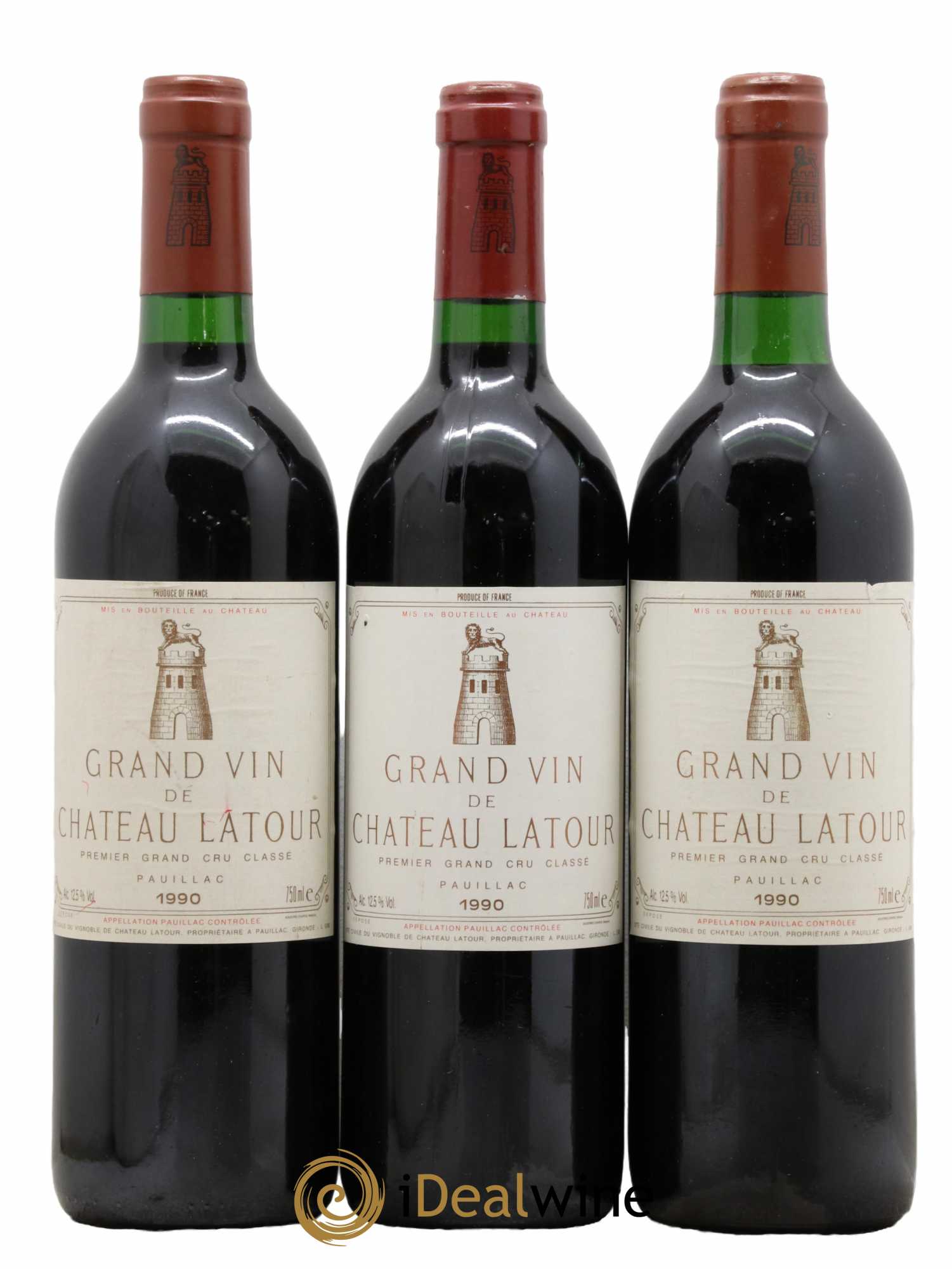 Château Latour 1er Grand Cru Classé 1990 - Lot de 3 bouteilles - 0