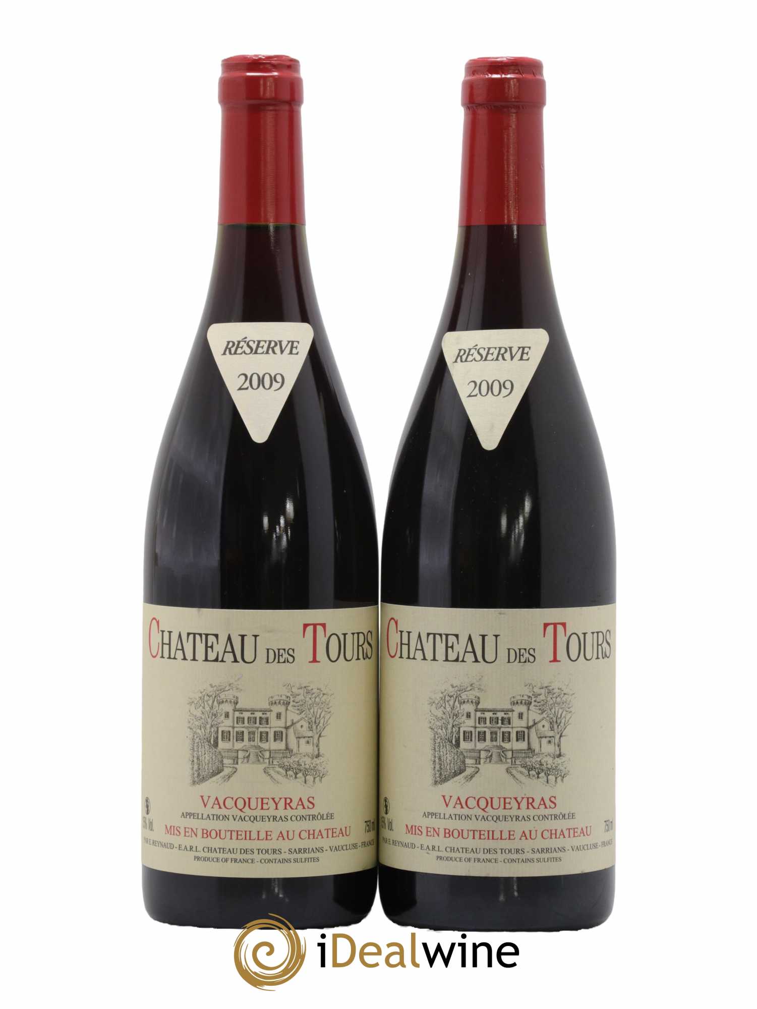 Vacqueyras Château des Tours Emmanuel Reynaud 2009 - Lot de 2 bouteilles - 0