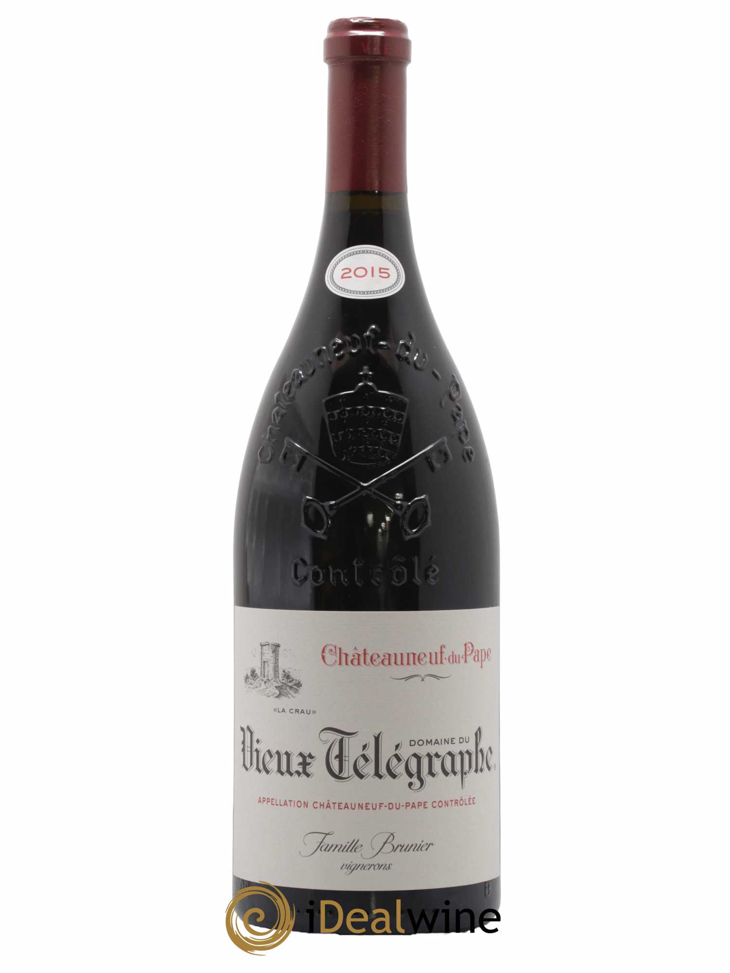 Châteauneuf-du-Pape Vieux Télégraphe (Domaine du) Vignobles Brunier 2015 - Lot de 1 magnum - 0