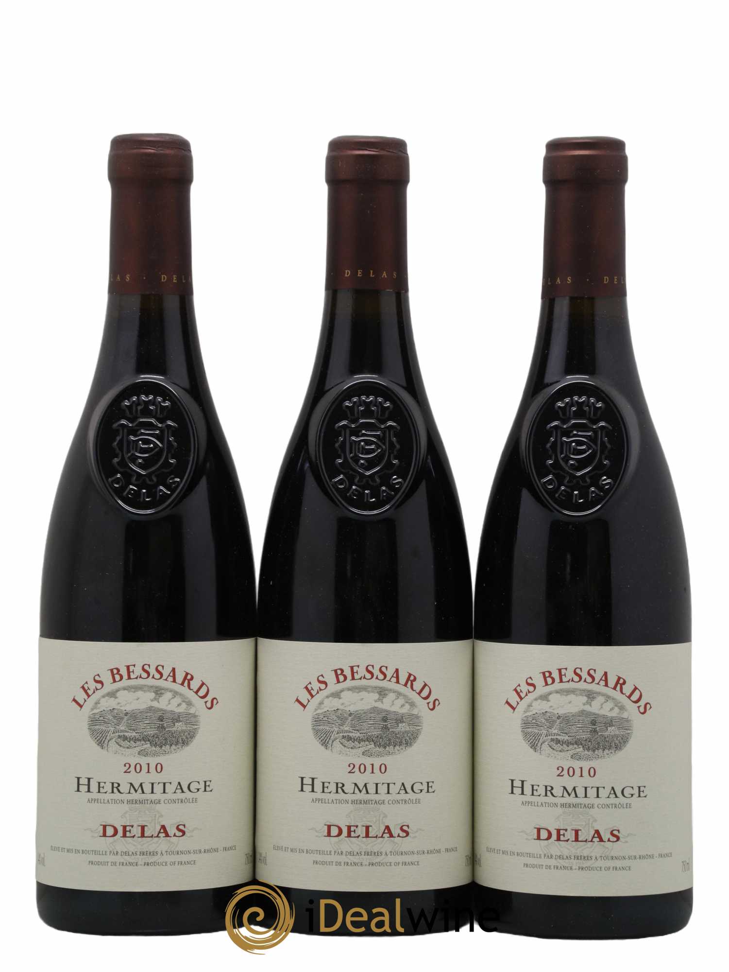 Hermitage Les Bessards Delas Frères 2010 - Lot de 3 bouteilles - 0