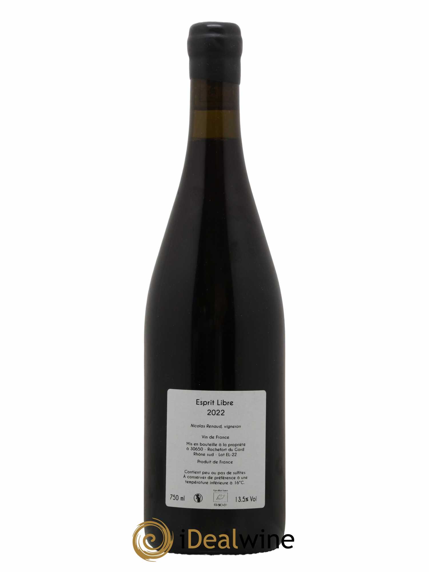 Vin de France Esprit Libre Clos des Grillons 2022 - Lot de 1 bouteille - 1