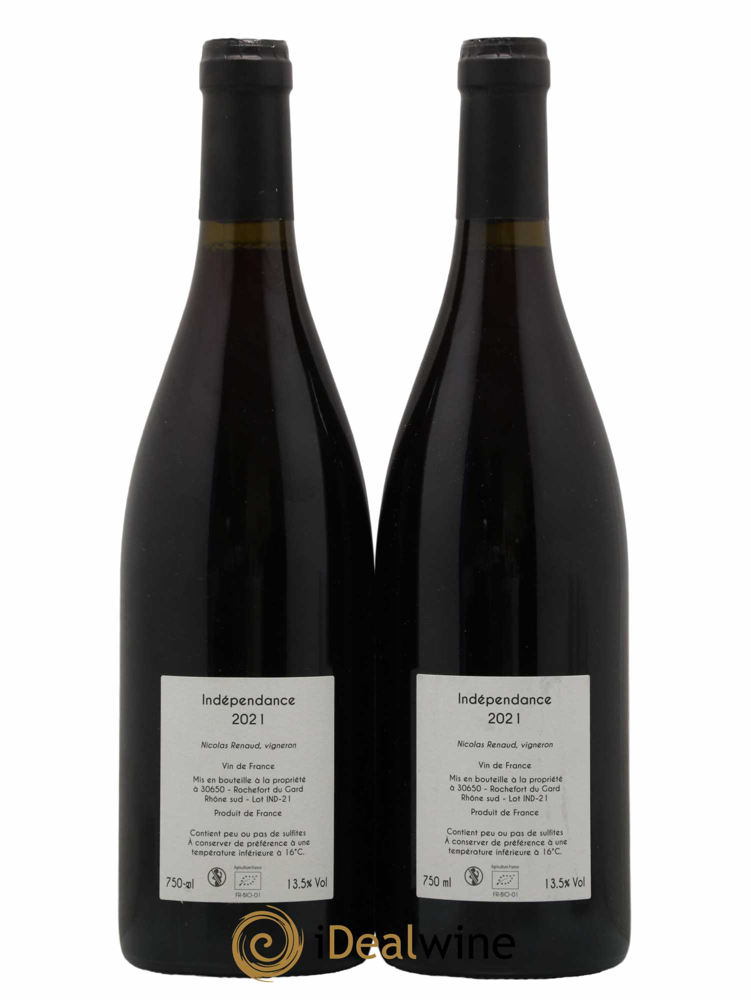 Vin de France Indépendance Le Clos des Grillons 2021 - Lot de 2 bouteilles - 1