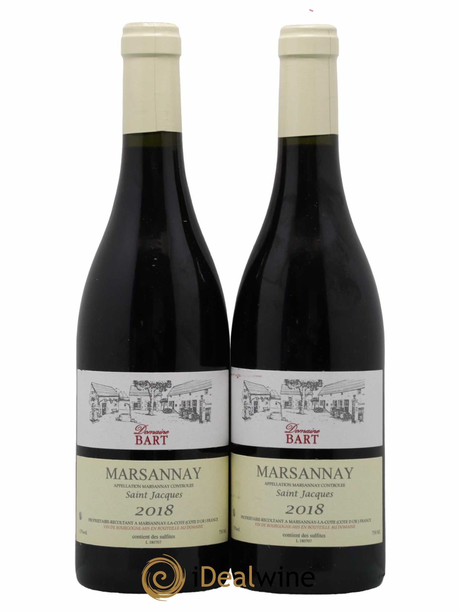 Marsannay Saint Jacques Domaine Bart 2018 - Lot de 2 bouteilles - 0
