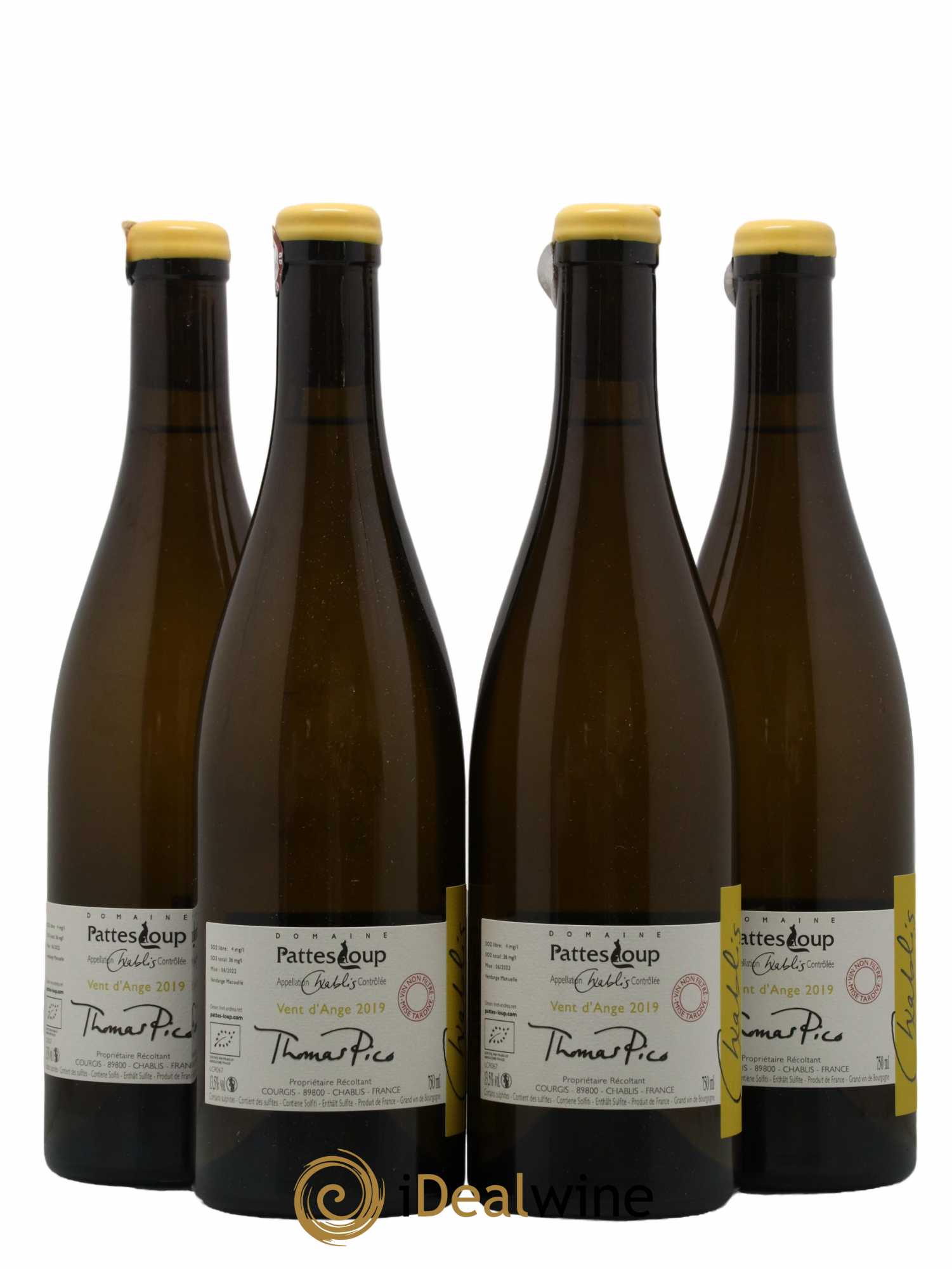 Chablis Vent d'Ange Pattes Loup (Domaine) 2019 - Posten von 4 Flaschen - 1