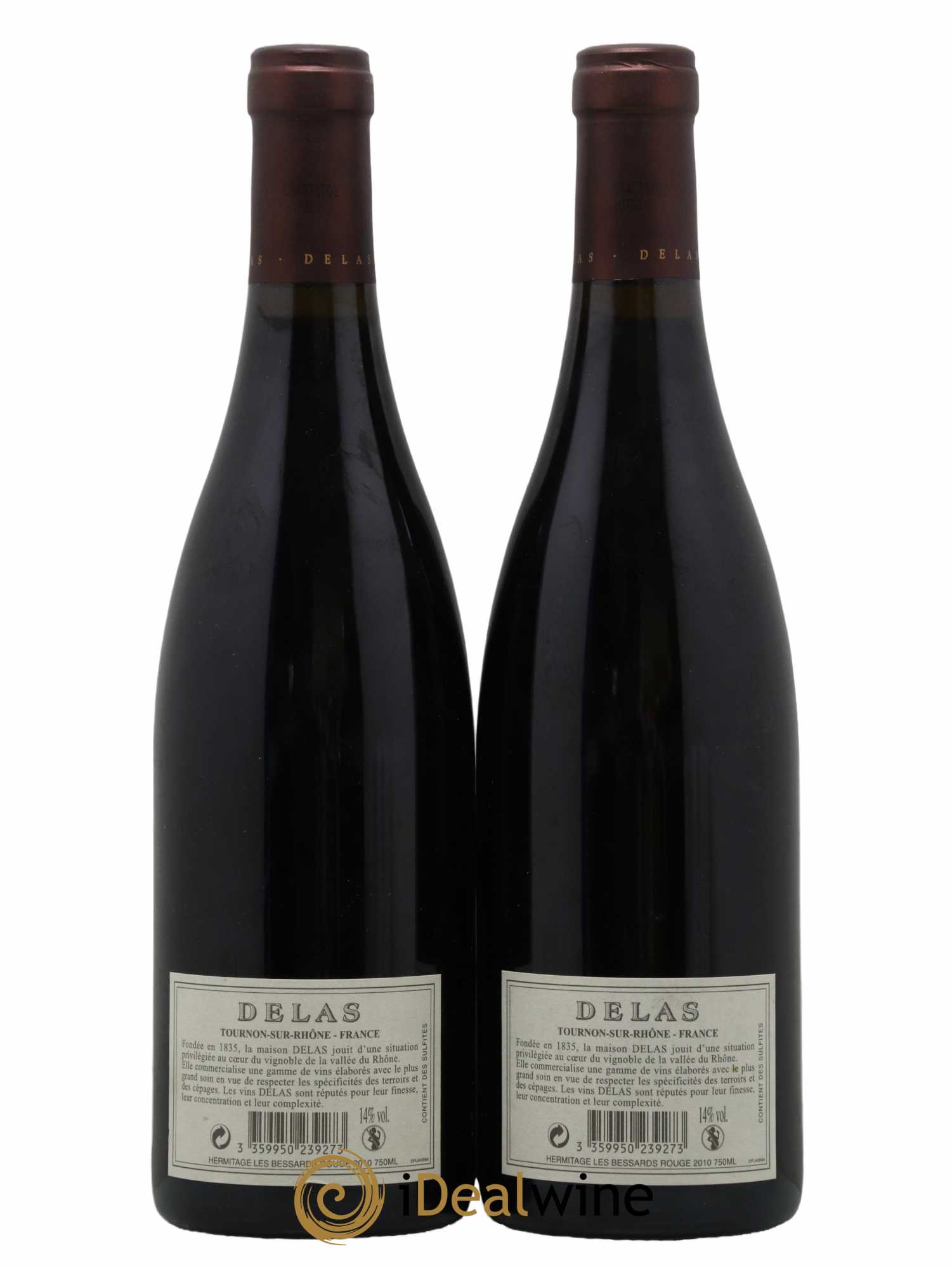 Hermitage Les Bessards Delas Frères 2010 - Lot de 2 bouteilles - 1