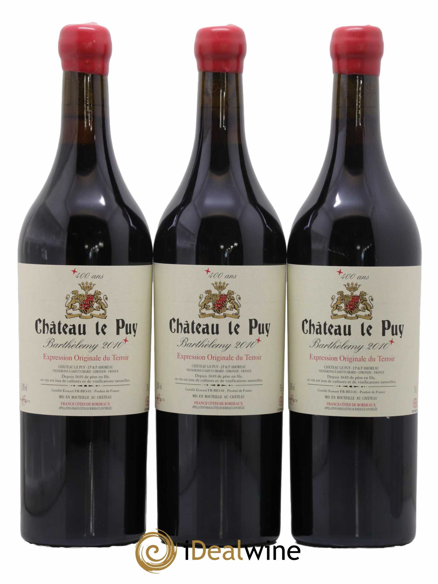 Le Puy - Cuvée Barthélemy 2010 - Lot de 3 bouteilles - 0