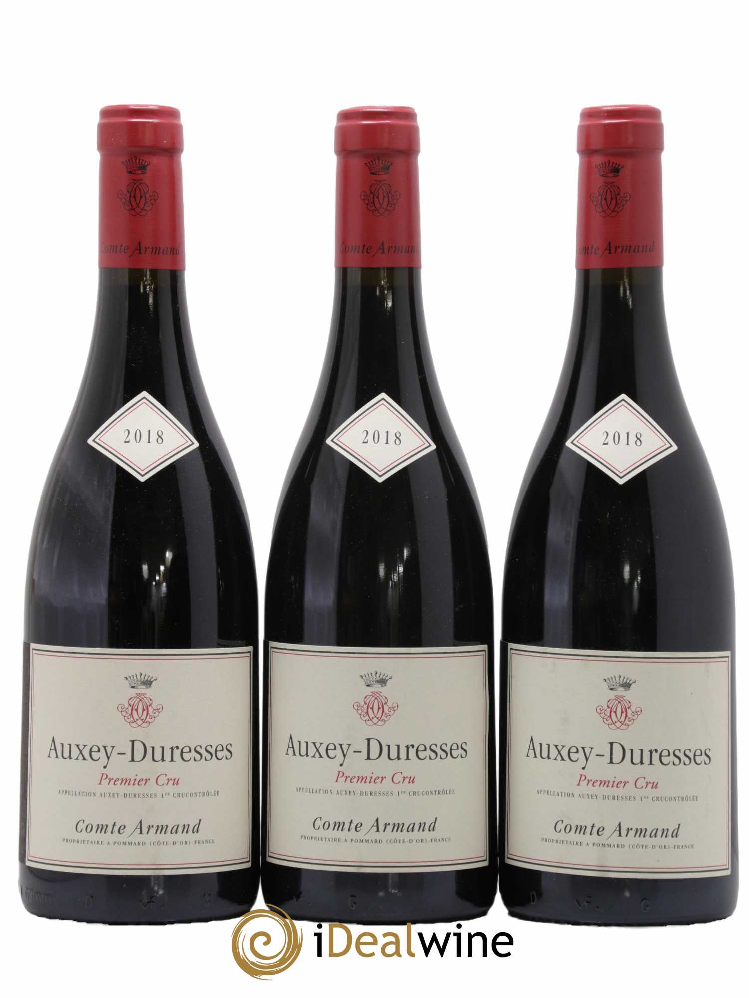 Auxey-Duresses 1er Cru Comte Armand 2018 - Lot de 3 bouteilles - 0