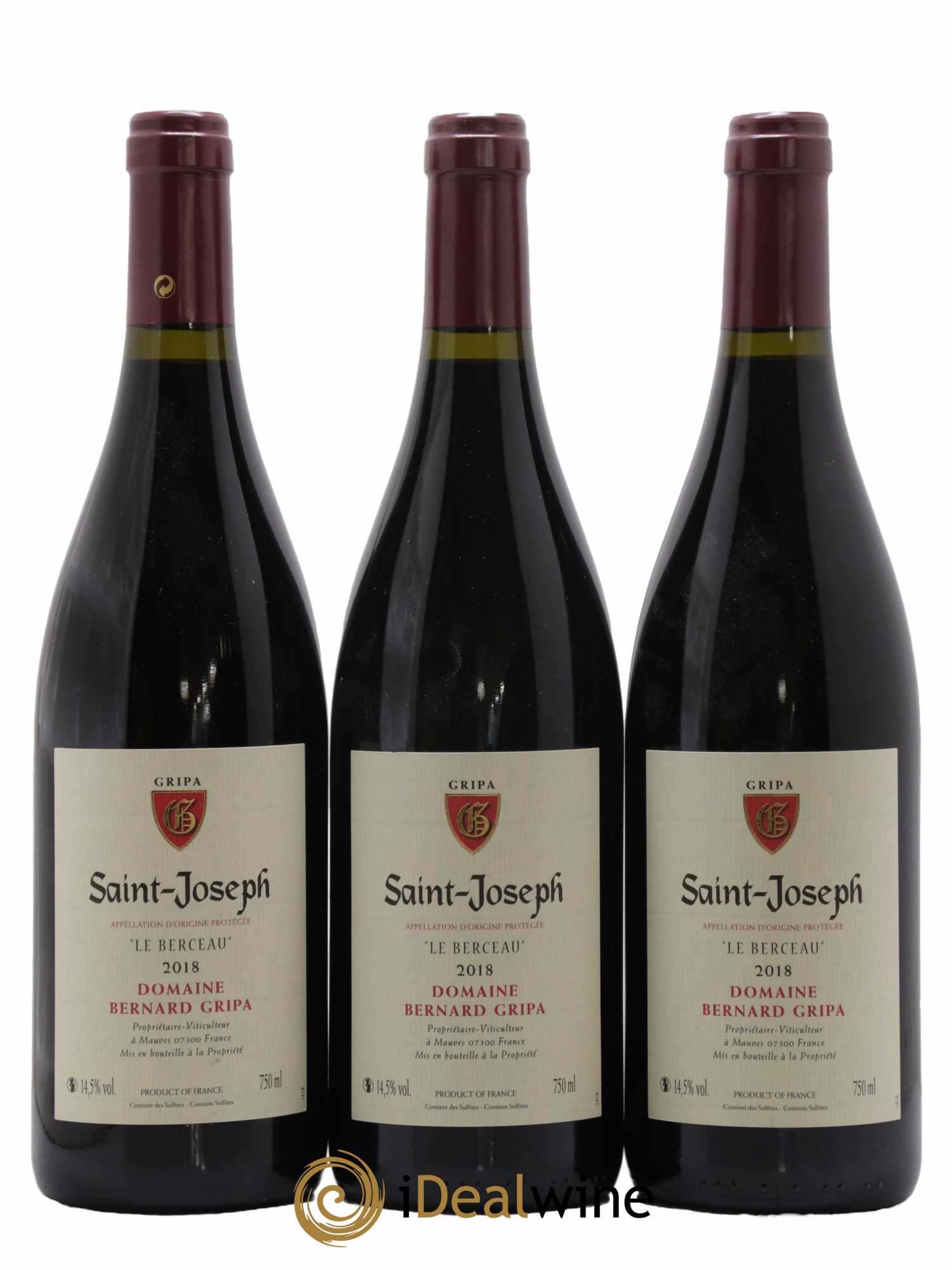 Saint-Joseph Le Berceau Bernard Gripa (Domaine) 2018 - Lot de 3 bouteilles - 0