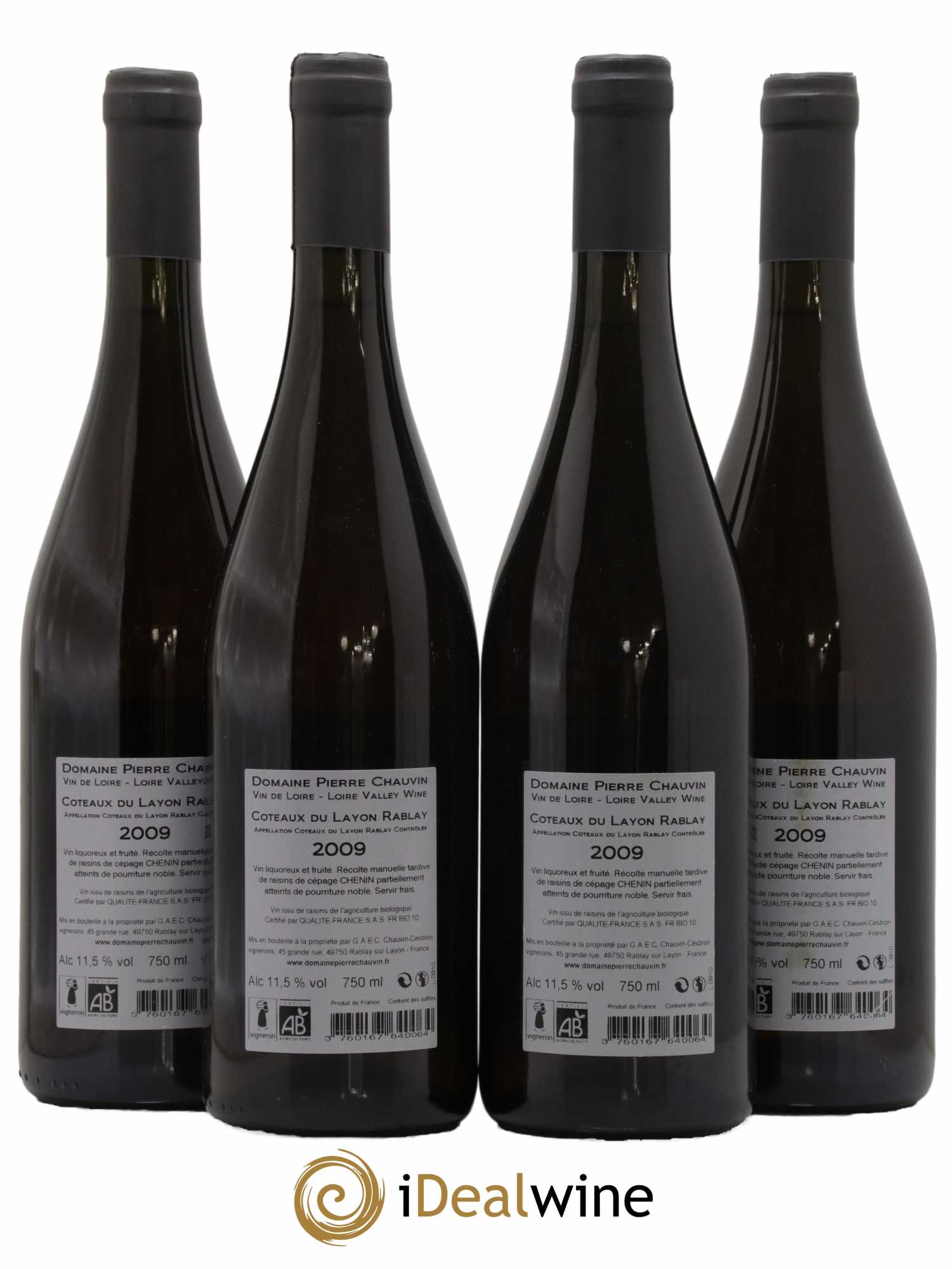 Coteaux du Layon Rablay Les Boleves Pierre Chauvin 2009 - Lotto di 4 bottiglie - 1