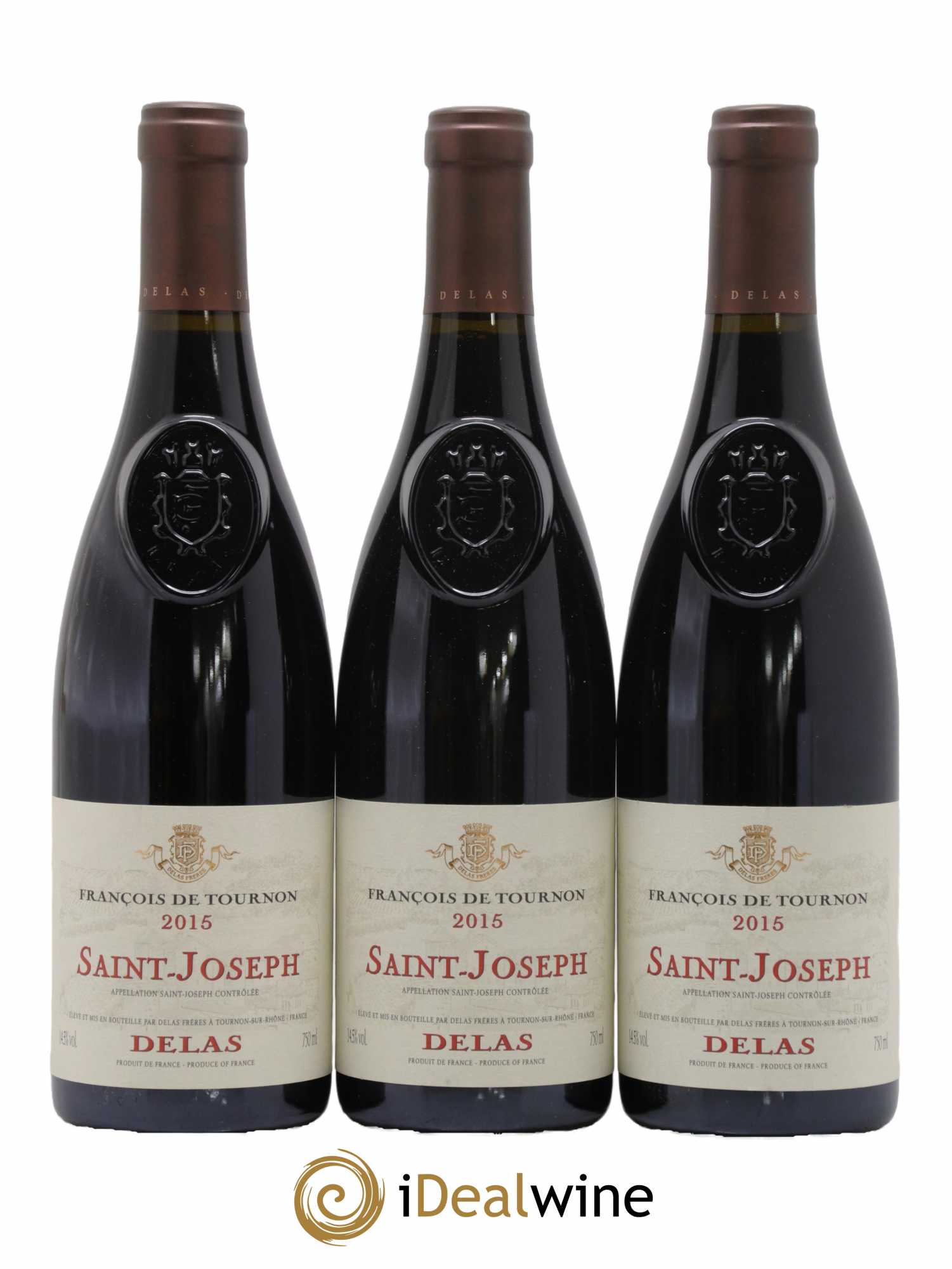 Saint-Joseph François de Tournon Delas Frères 2015 - Lot de 3 bouteilles - 0