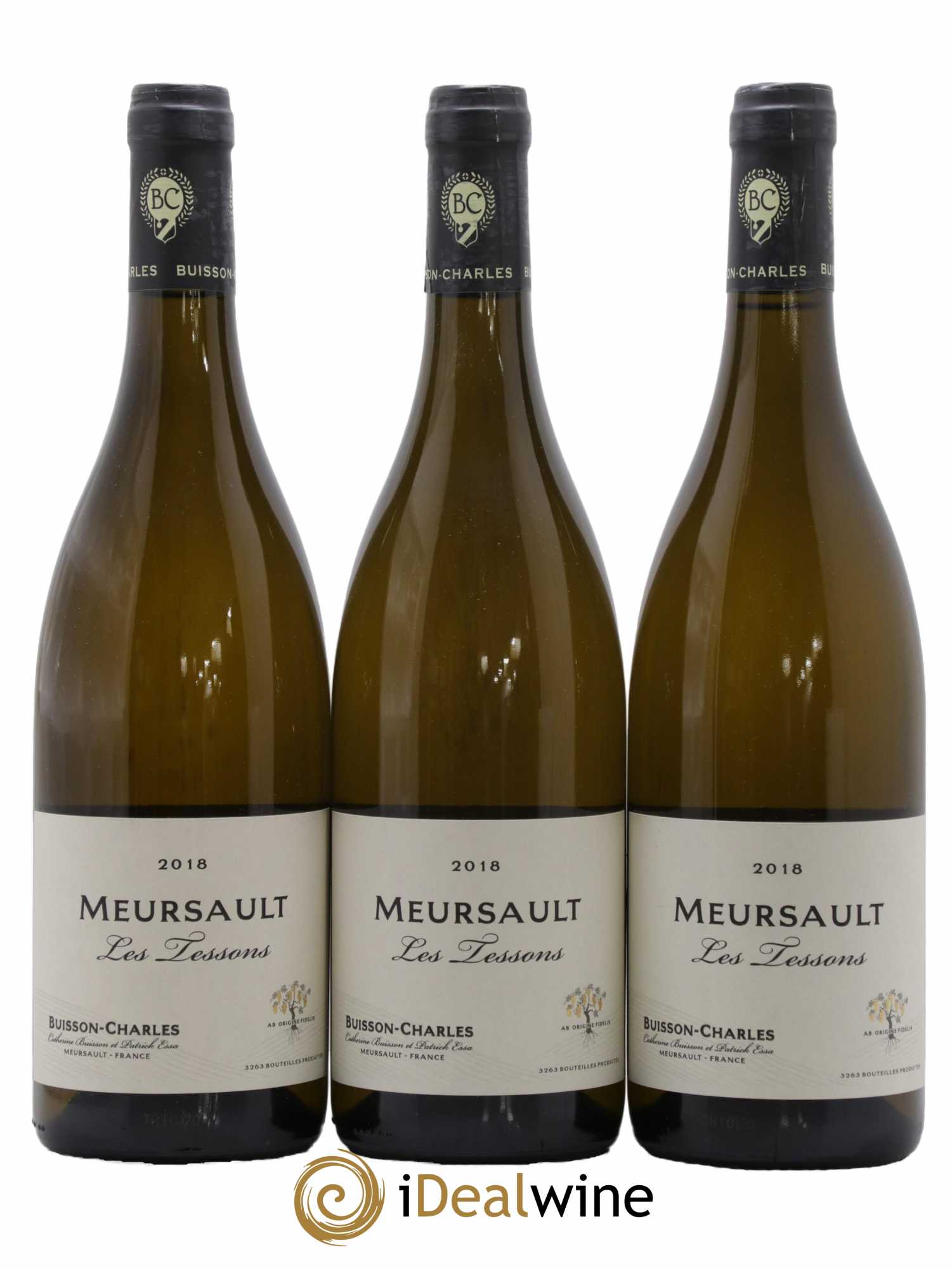 Meursault Les Tessons Buisson-Charles (Domaine) 2018 - Lot de 3 bouteilles - 0