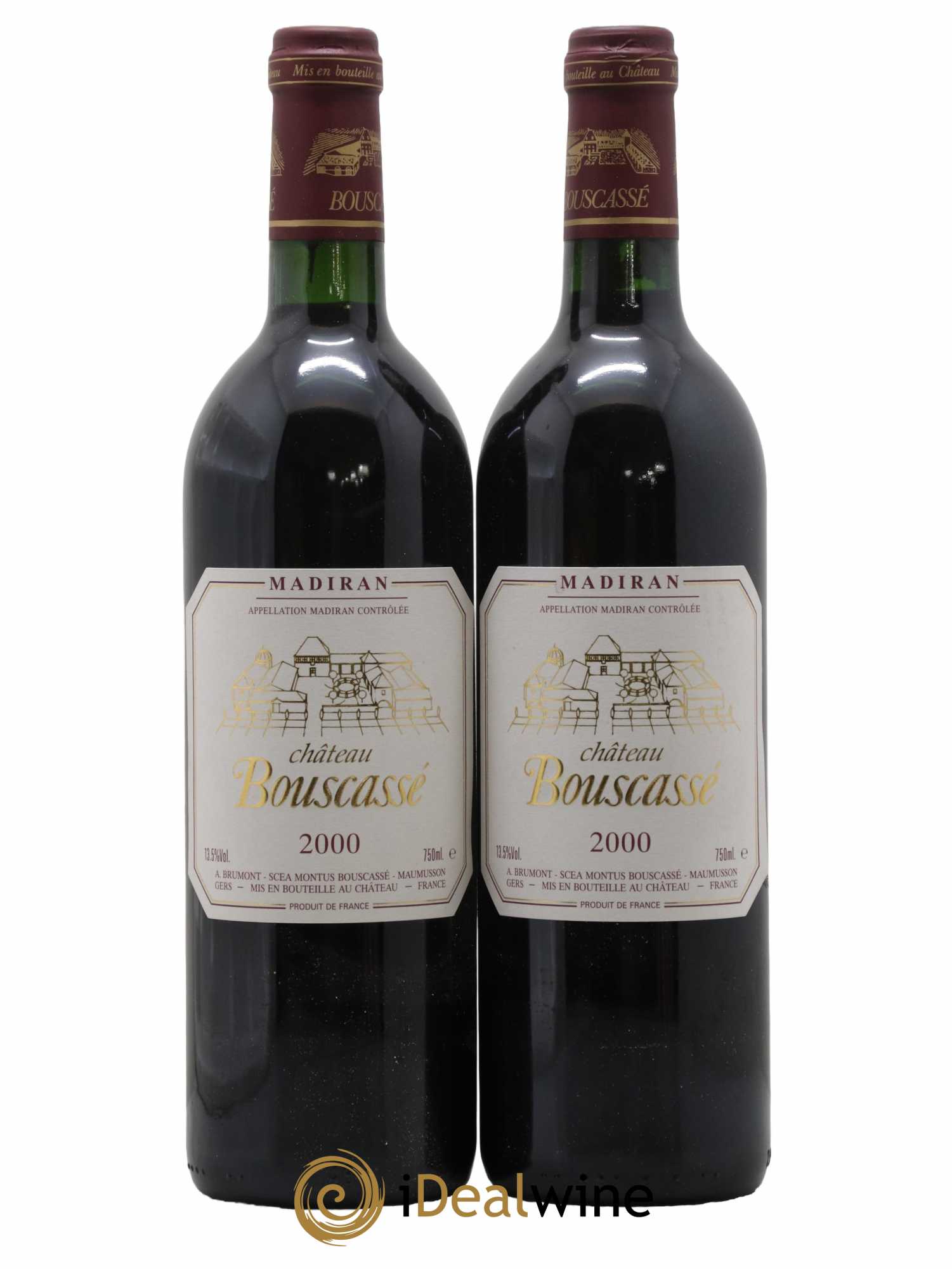Madiran Château Bouscassé Alain Brumont 2000 - Lot de 2 bouteilles - 0