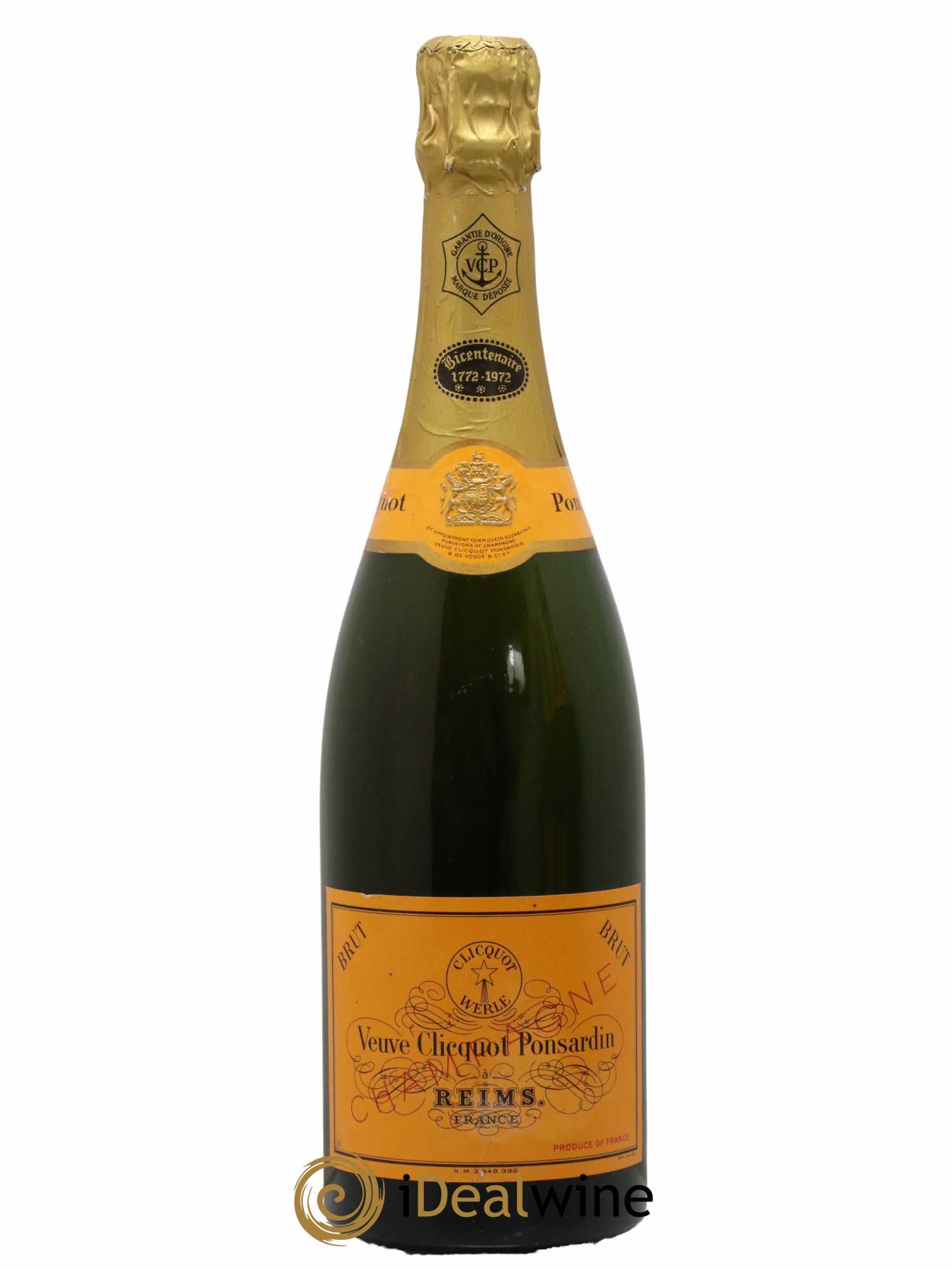 Bicentenaire 1772-1972 Veuve Clicquot - Lot de 1 bouteille - 0