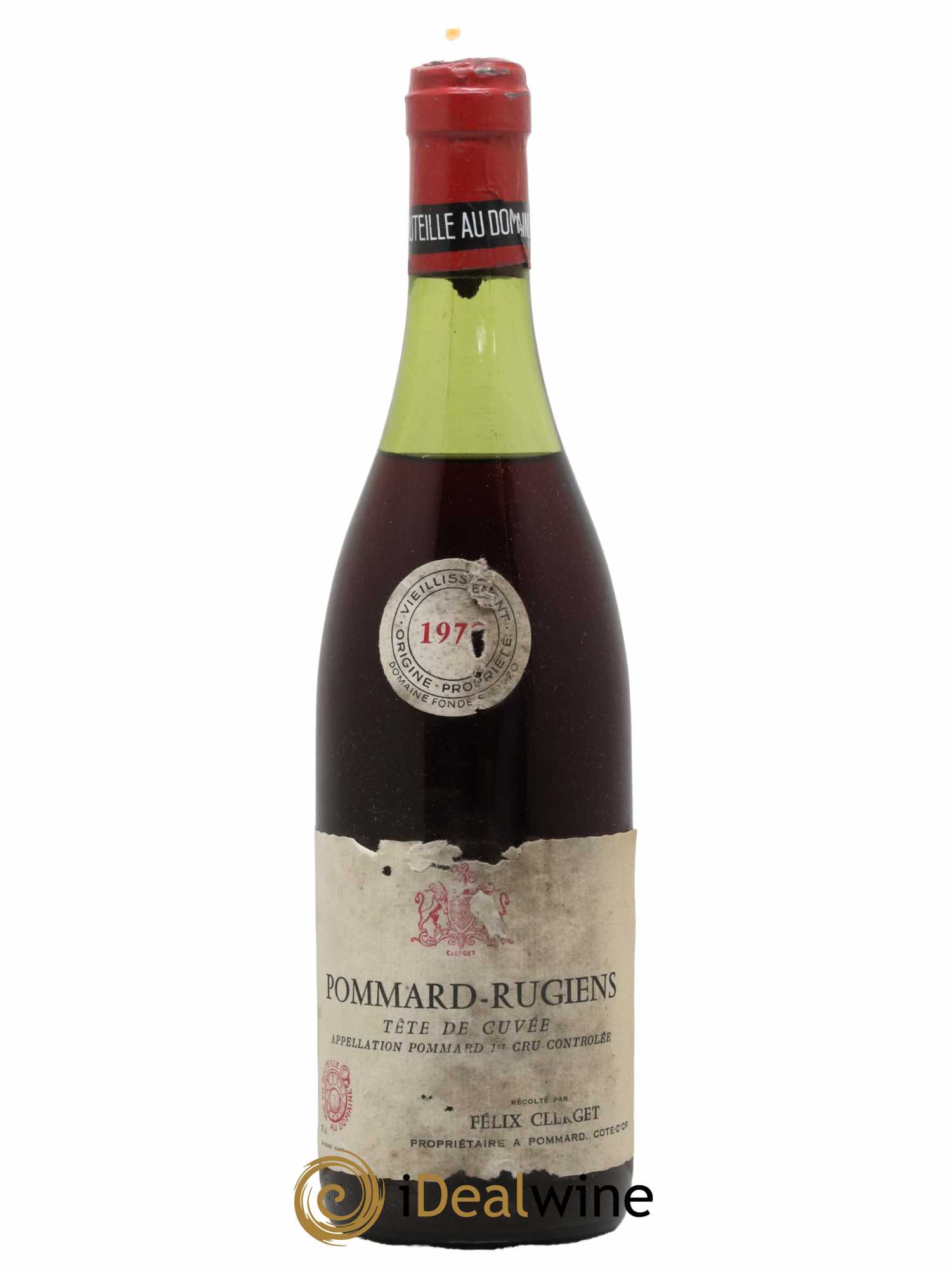 Pommard Rugiens Tête de Cuvée Félix Clerget 1972 - Lot de 1 bouteille - 0