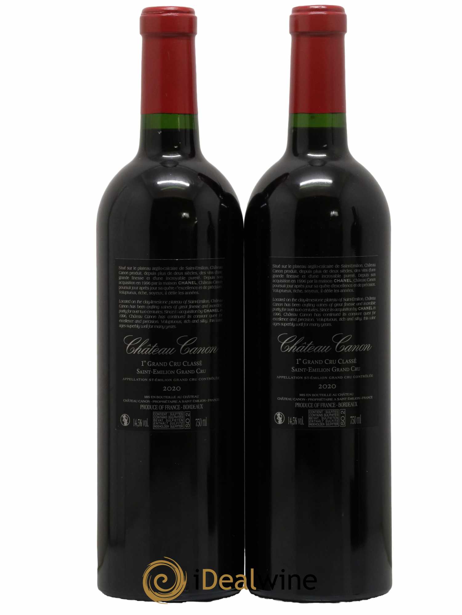 Château Canon 1er Grand Cru Classé B 2020 - Lot de 2 bouteilles - 1