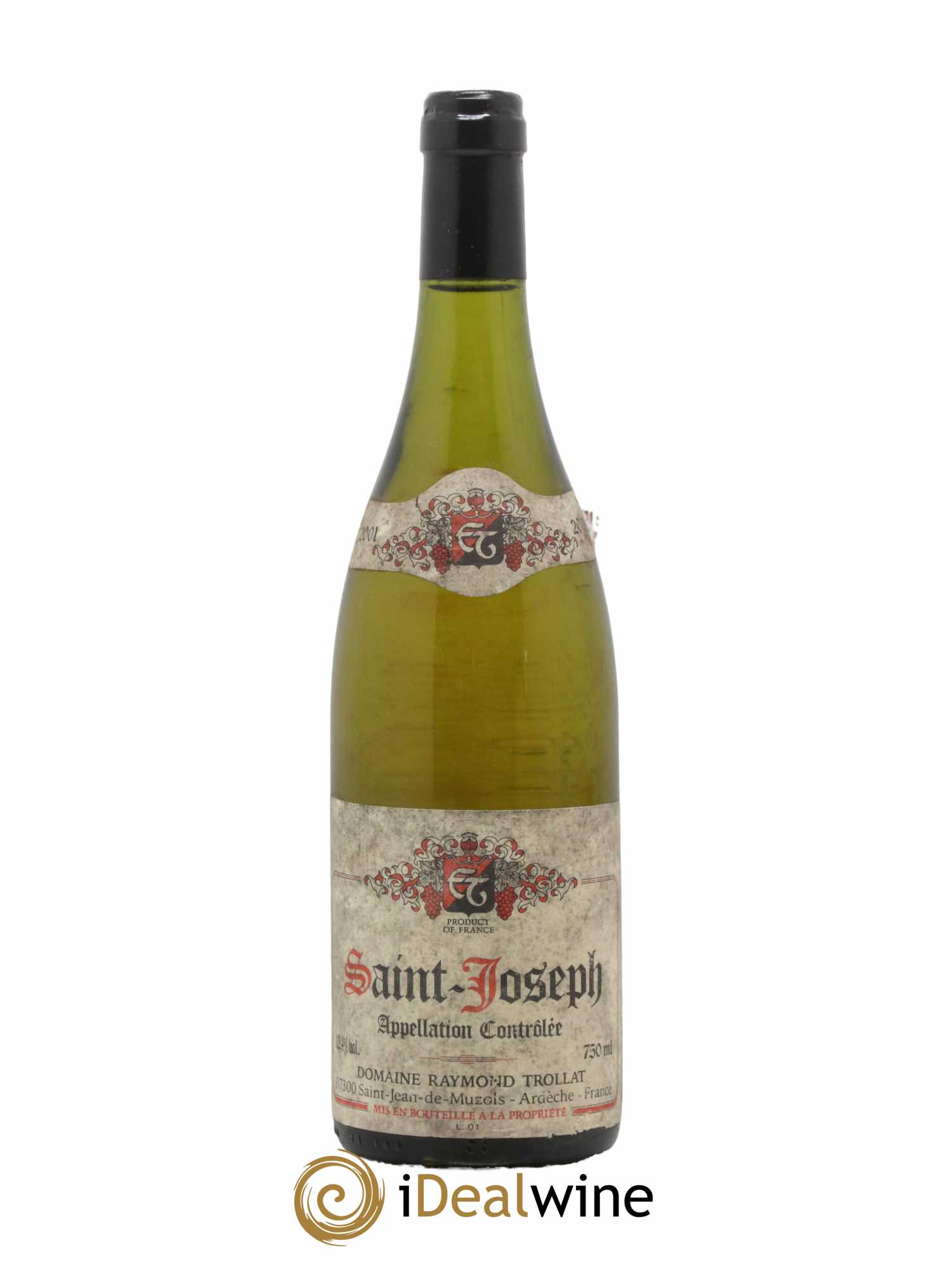 Saint-Joseph Raymond Trollat 2001 - Lot de 1 bouteille - 0