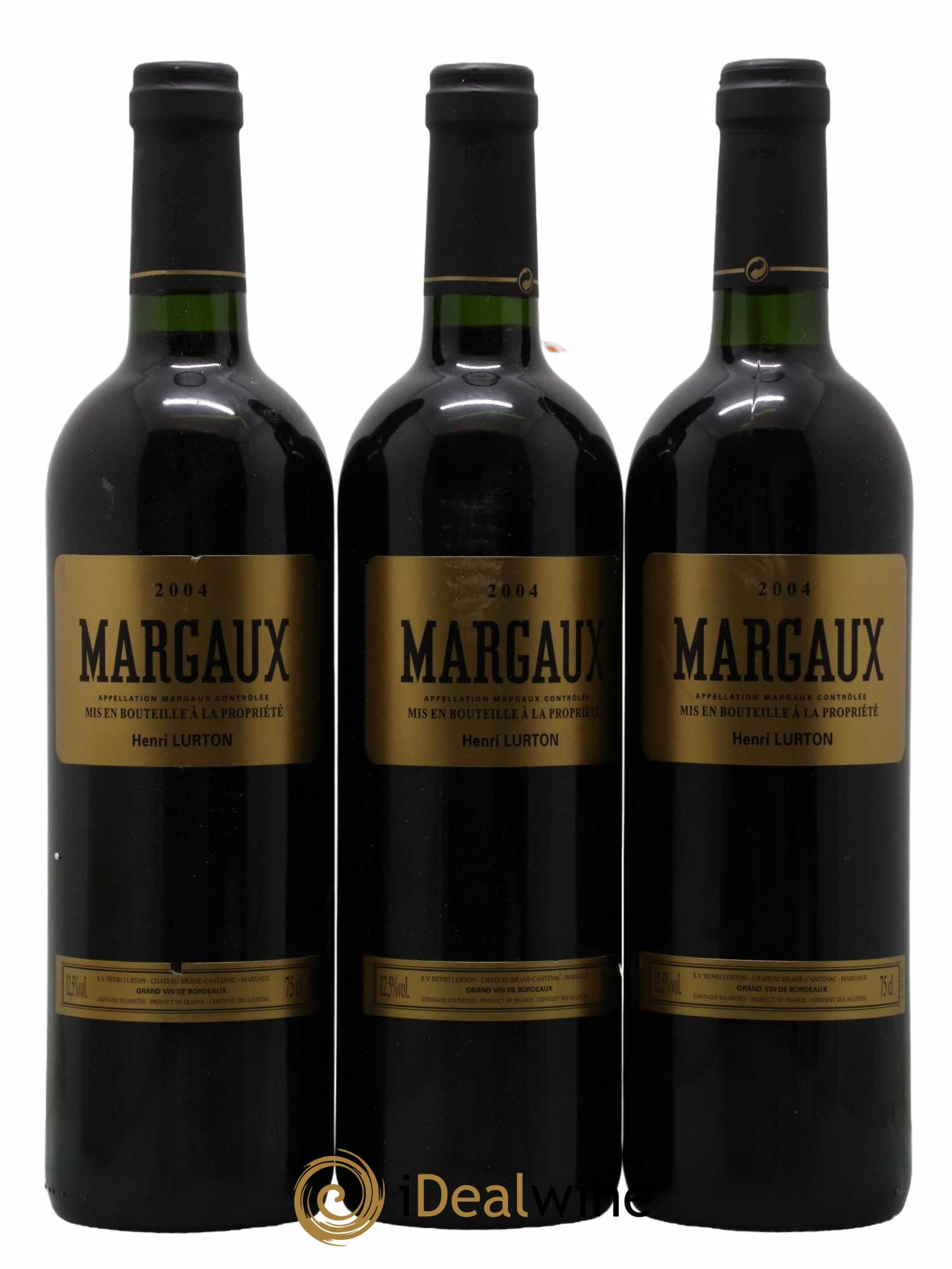 Bordeaux Margaux Henri Lurton 2004 - Lot de 3 bouteilles - 0