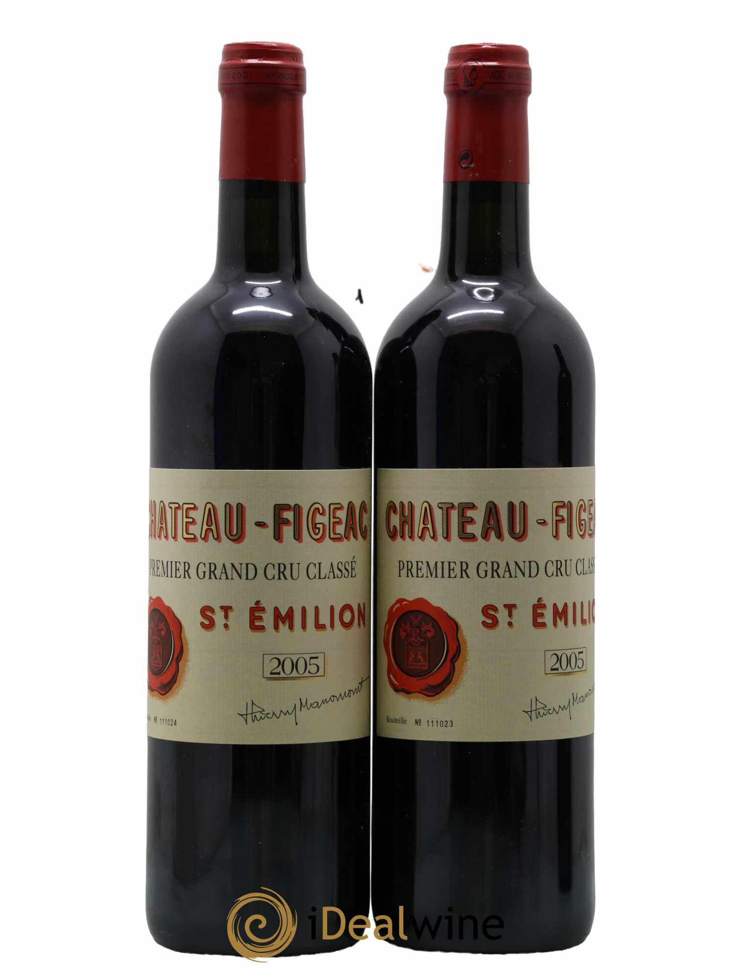 Château Figeac 1er Grand Cru Classé A 2005 - Lot de 2 bouteilles - 0