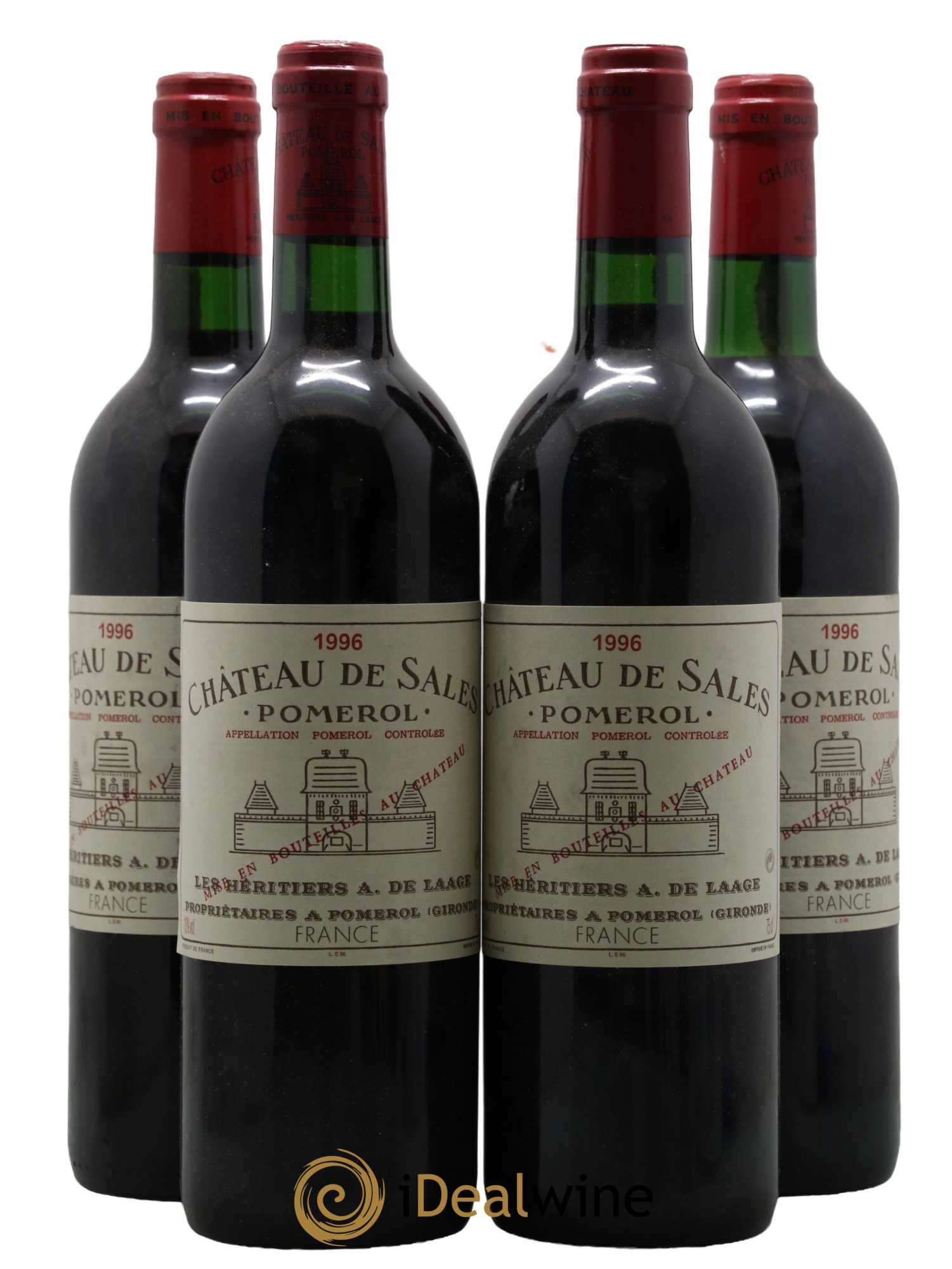 Château de Sales 1996 - Lot de 4 bouteilles - 0