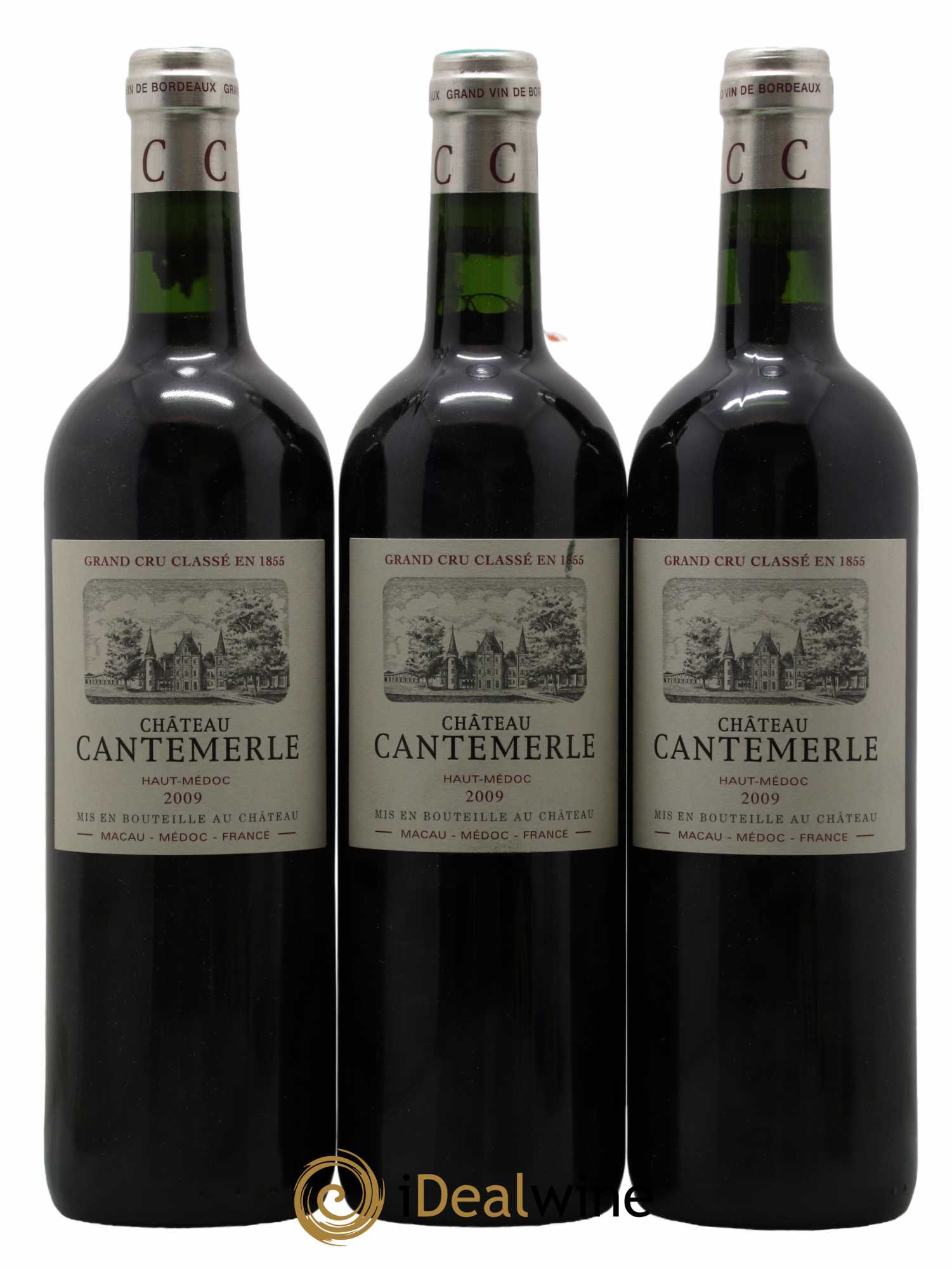 Château Cantemerle 5ème Grand Cru Classé 2009 - Lot de 3 bouteilles - 0